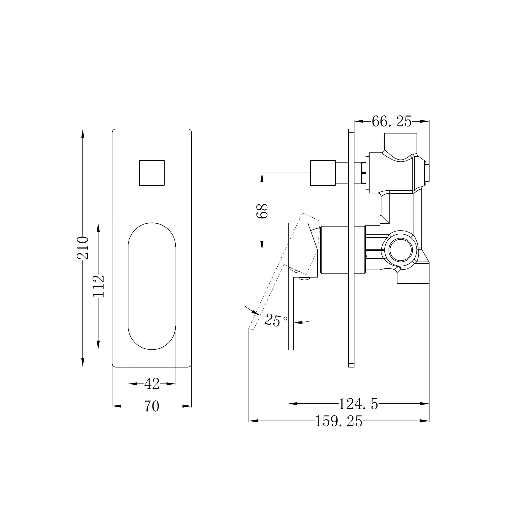 Ecco Shower Mixer With Diverter