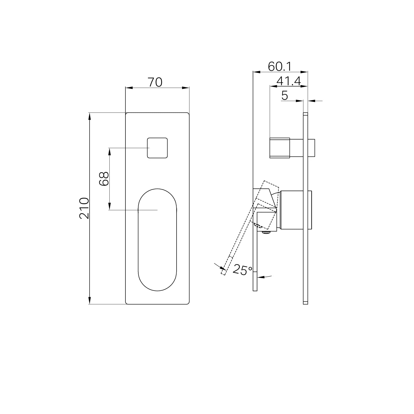 Ecco Shower Mixer With Diverter Trim Kits Only