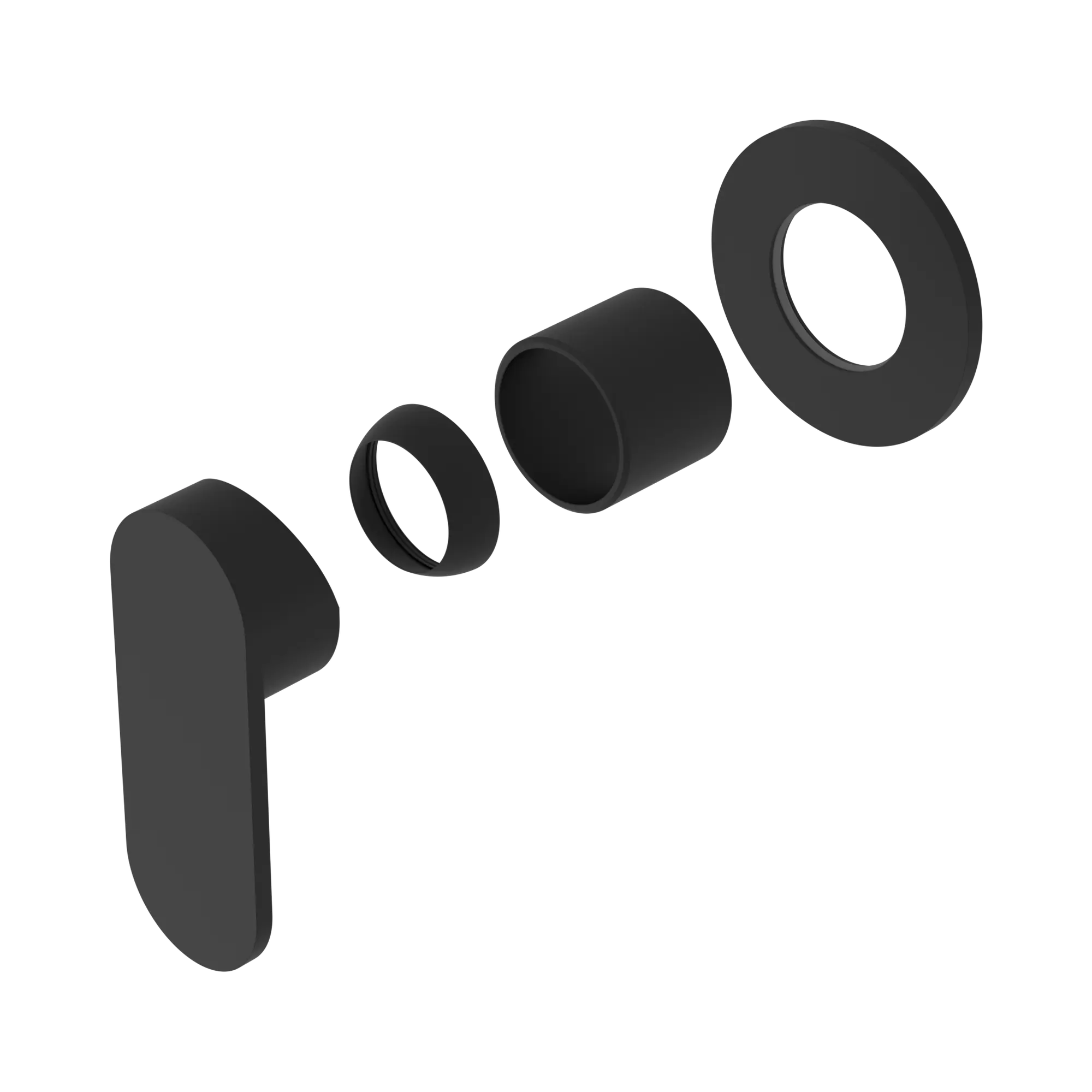 Ecco Shower Mixer 80mm Round Plate Trim Kits Only