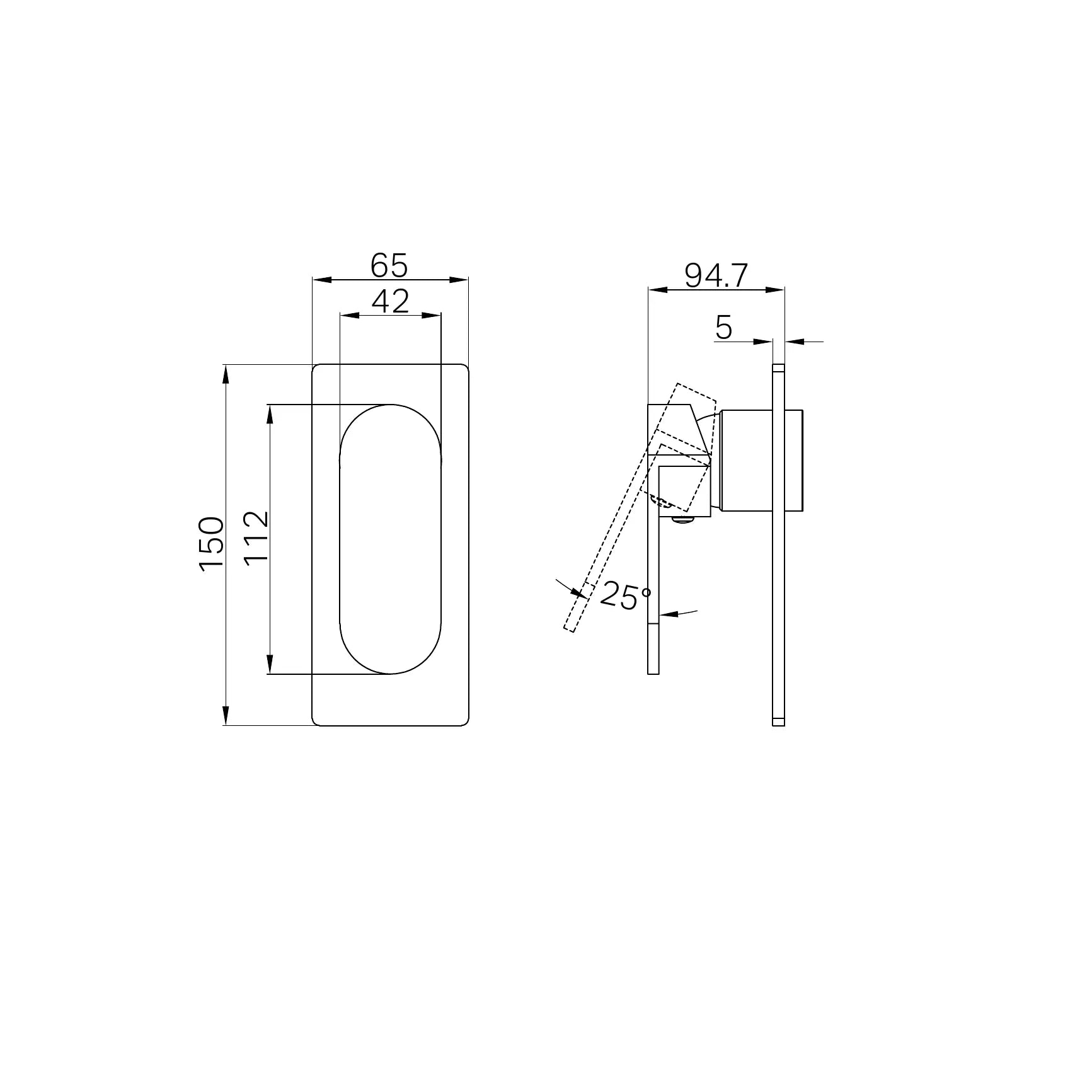Ecco Shower Mixer Trim Kits Only