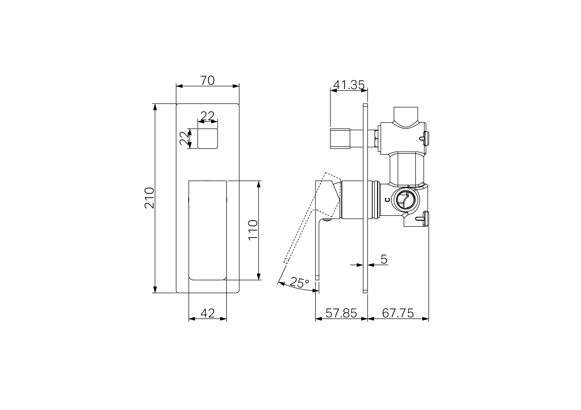Celia Shower Mixer With Diverter