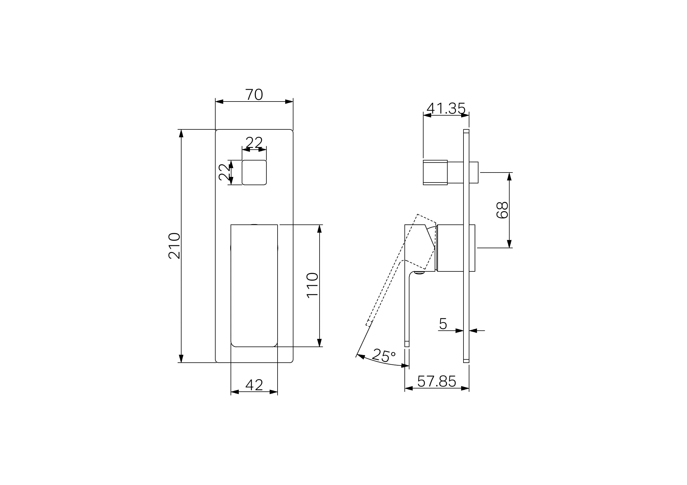 Celia Shower Mixer With Diverter Trim Kits Only