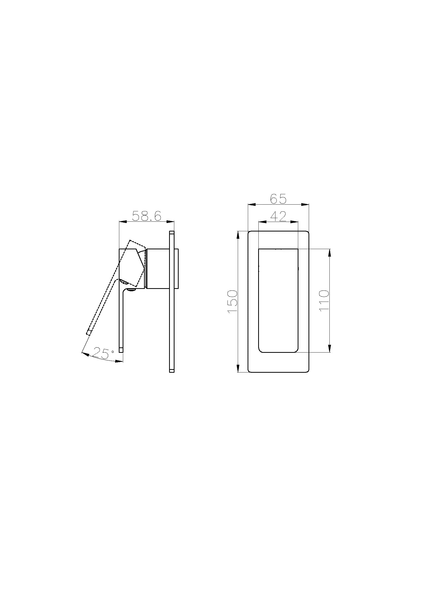 Celia Shower Mixer Rectangular Backplate Trim Kits Only