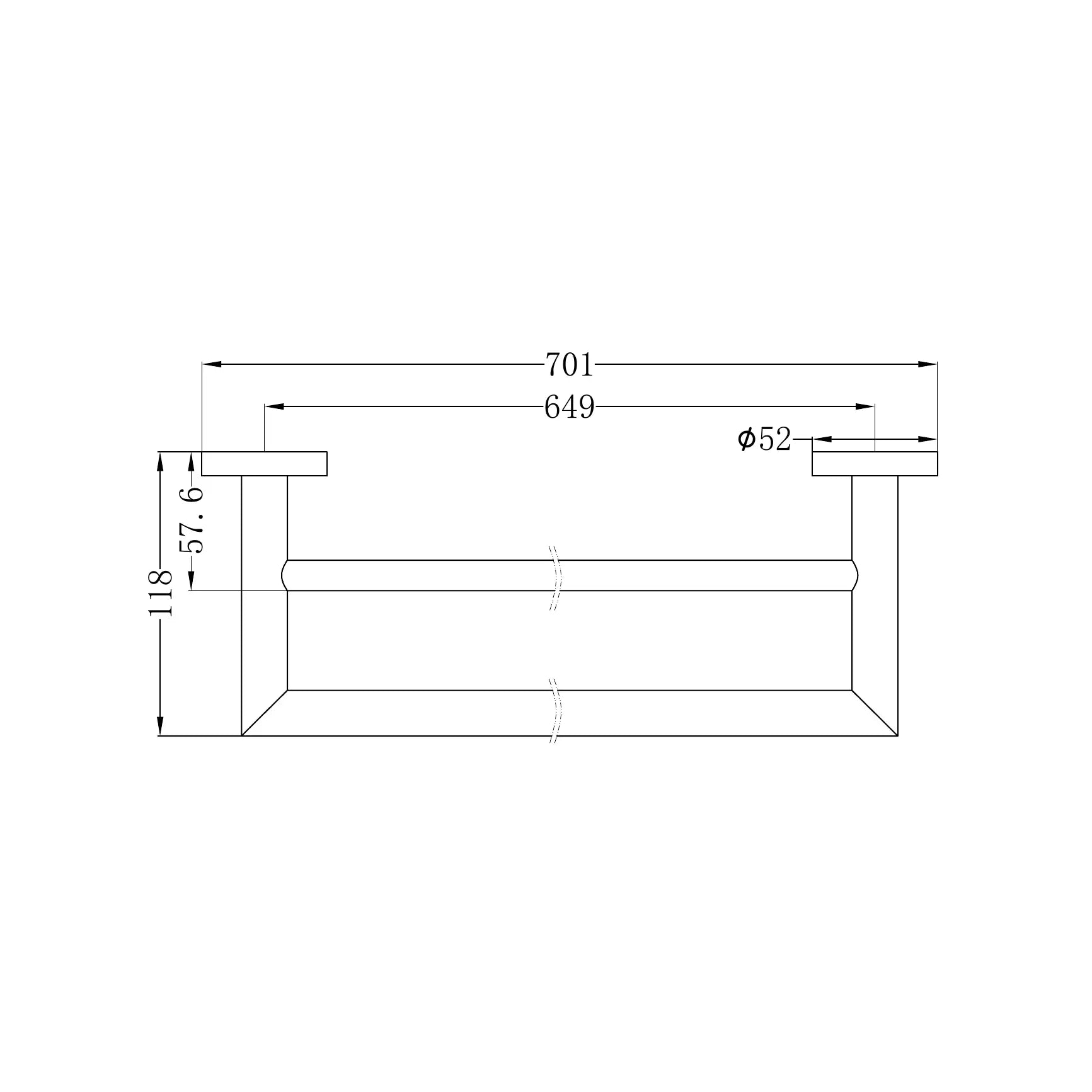 Dolce Double Towel Rail