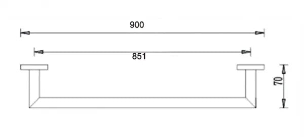 Dolce Single Towel Rail