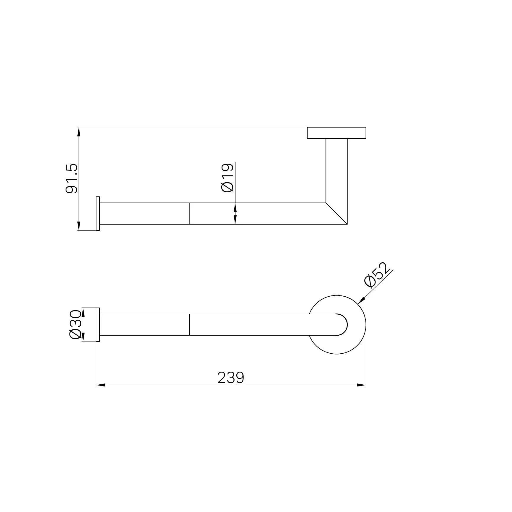 Dolce Hand Towel Rail