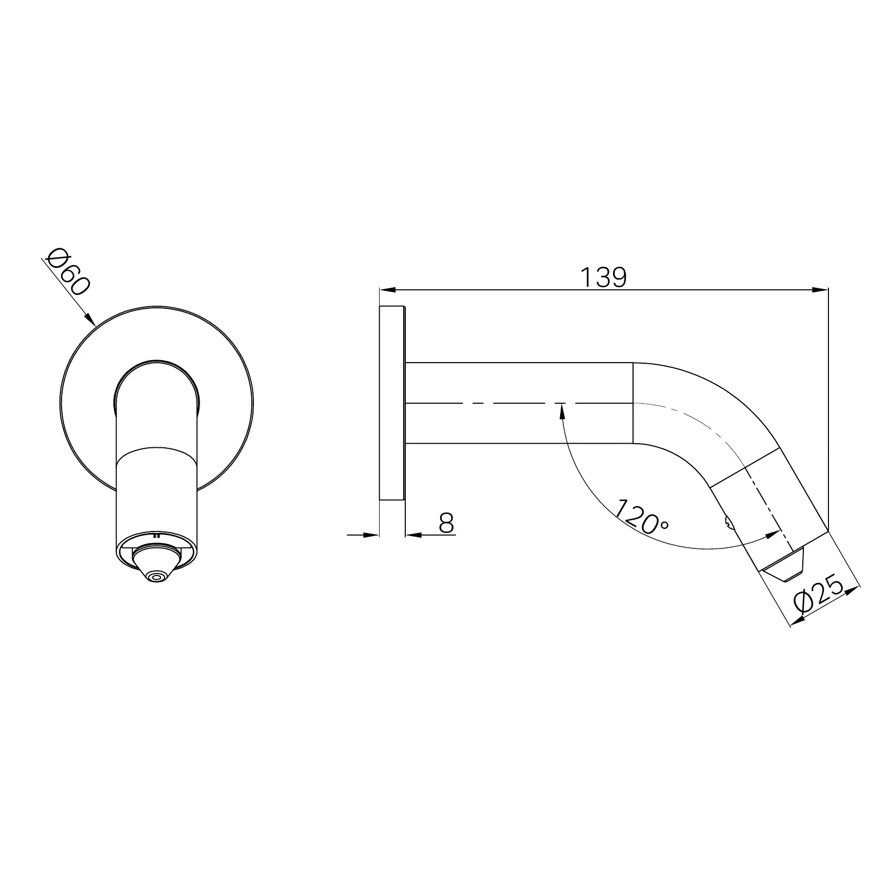Mecca Wall Mounted Sensor Soap Dispenser