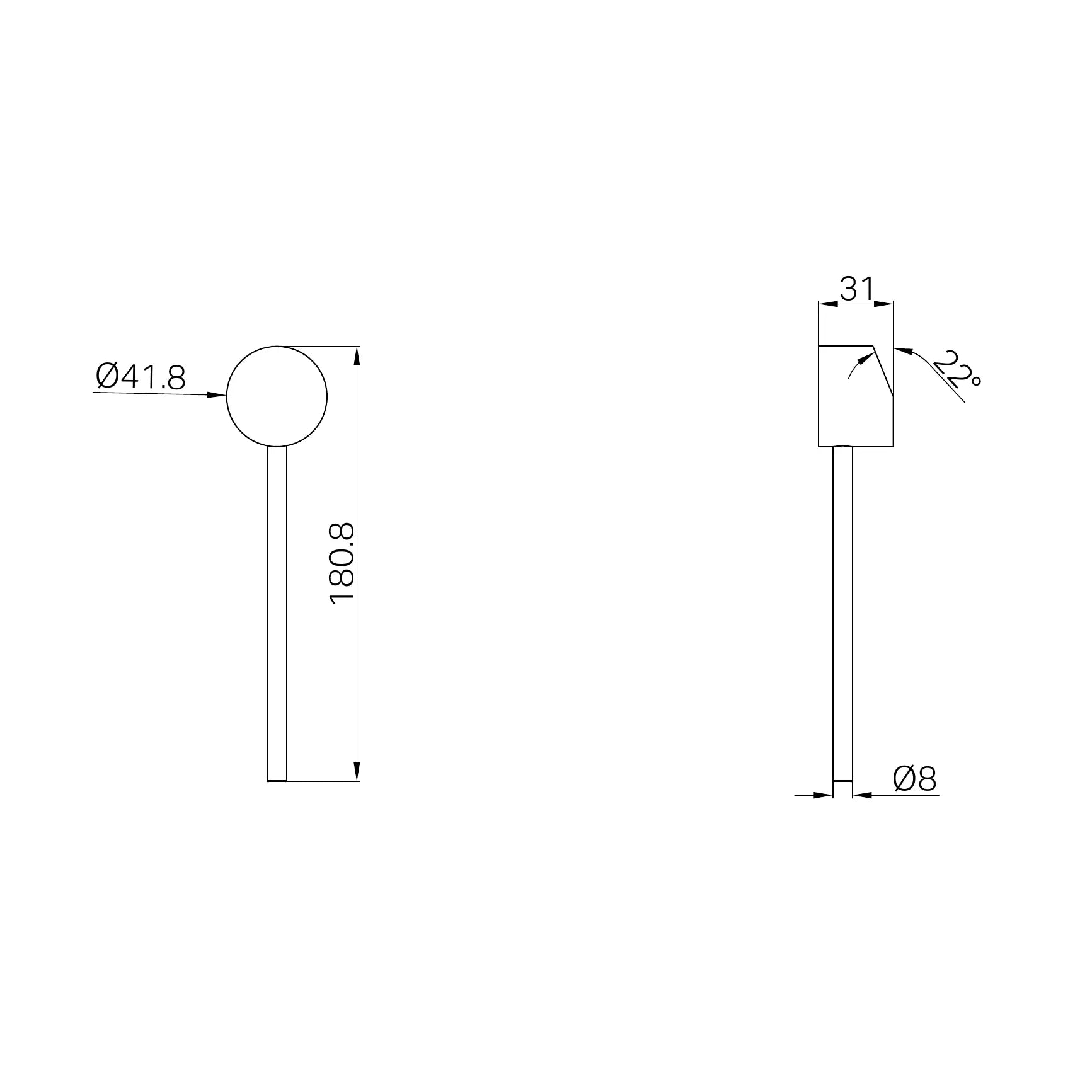 Mecca Care Basin Mixer Handle Only