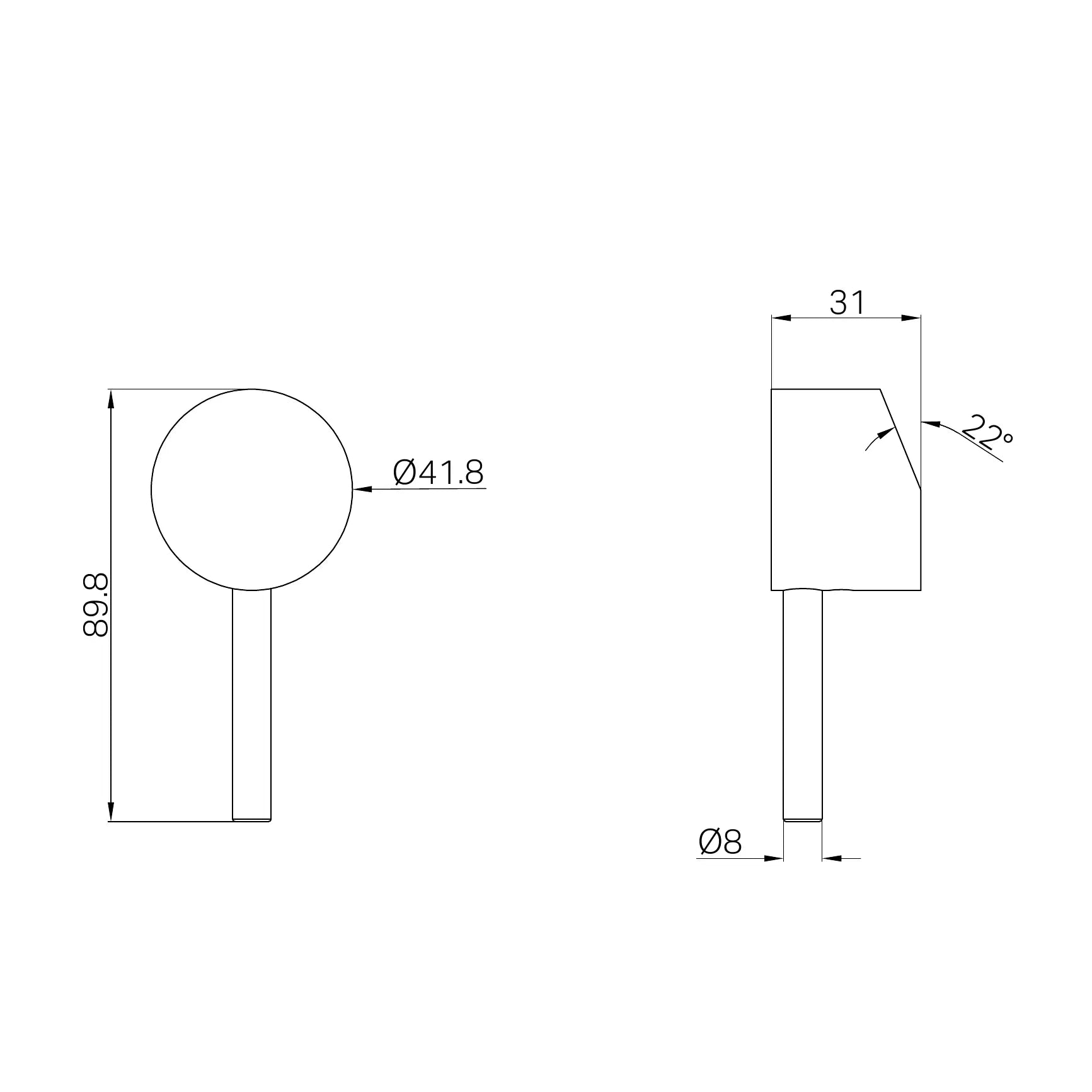 Mecca Care Shower Mixer Handle Only