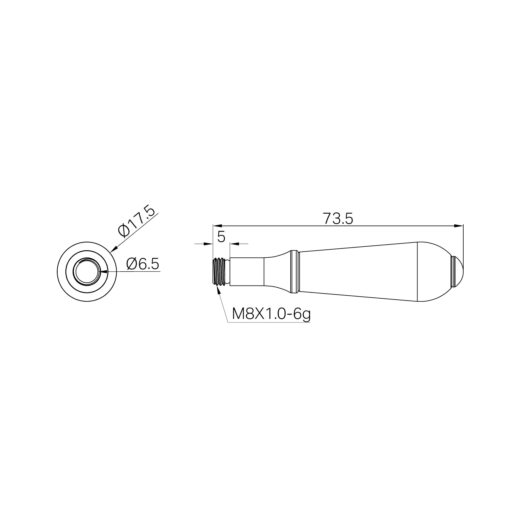 York Handle With White Porcelain Lever