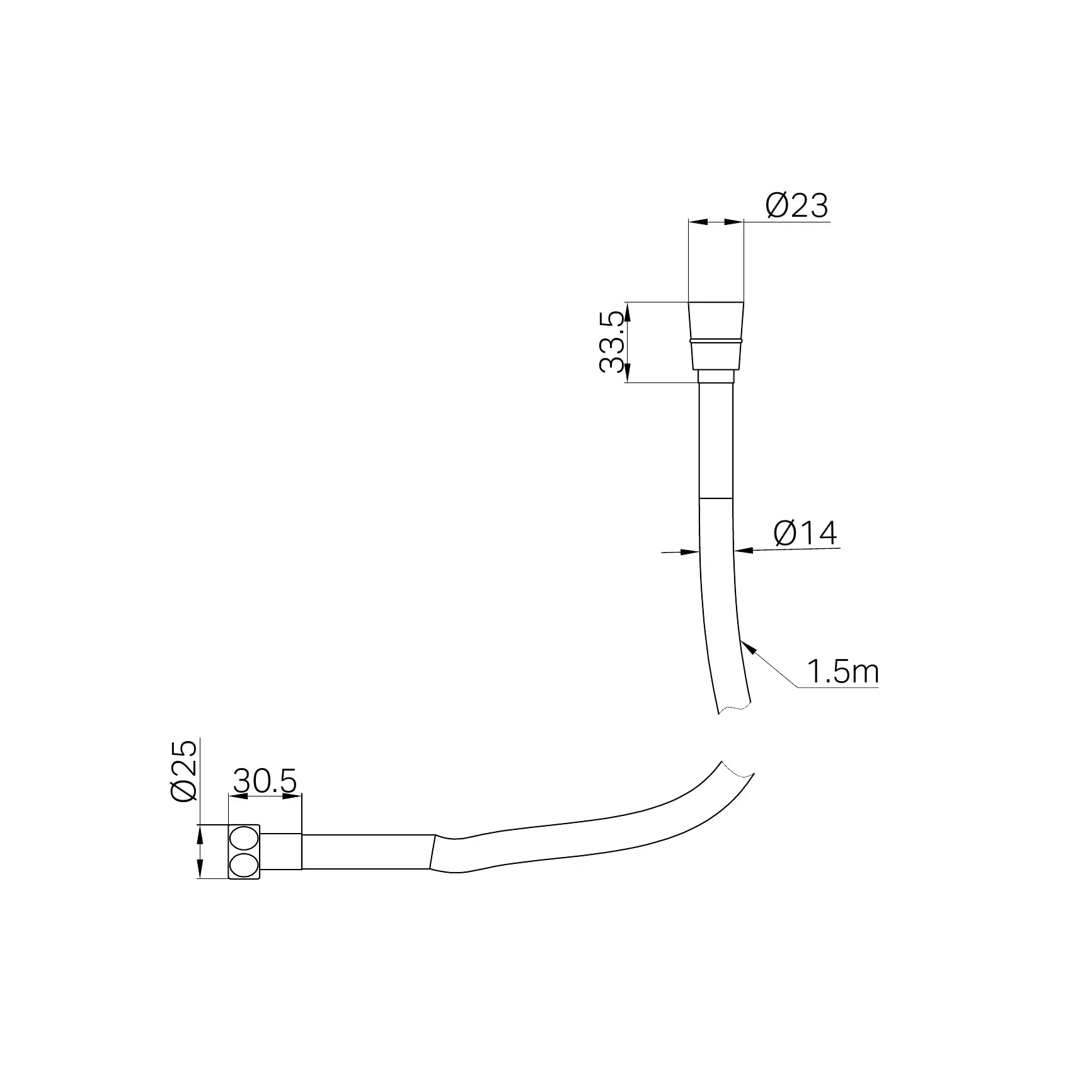 1.5m Metal Shower Hose