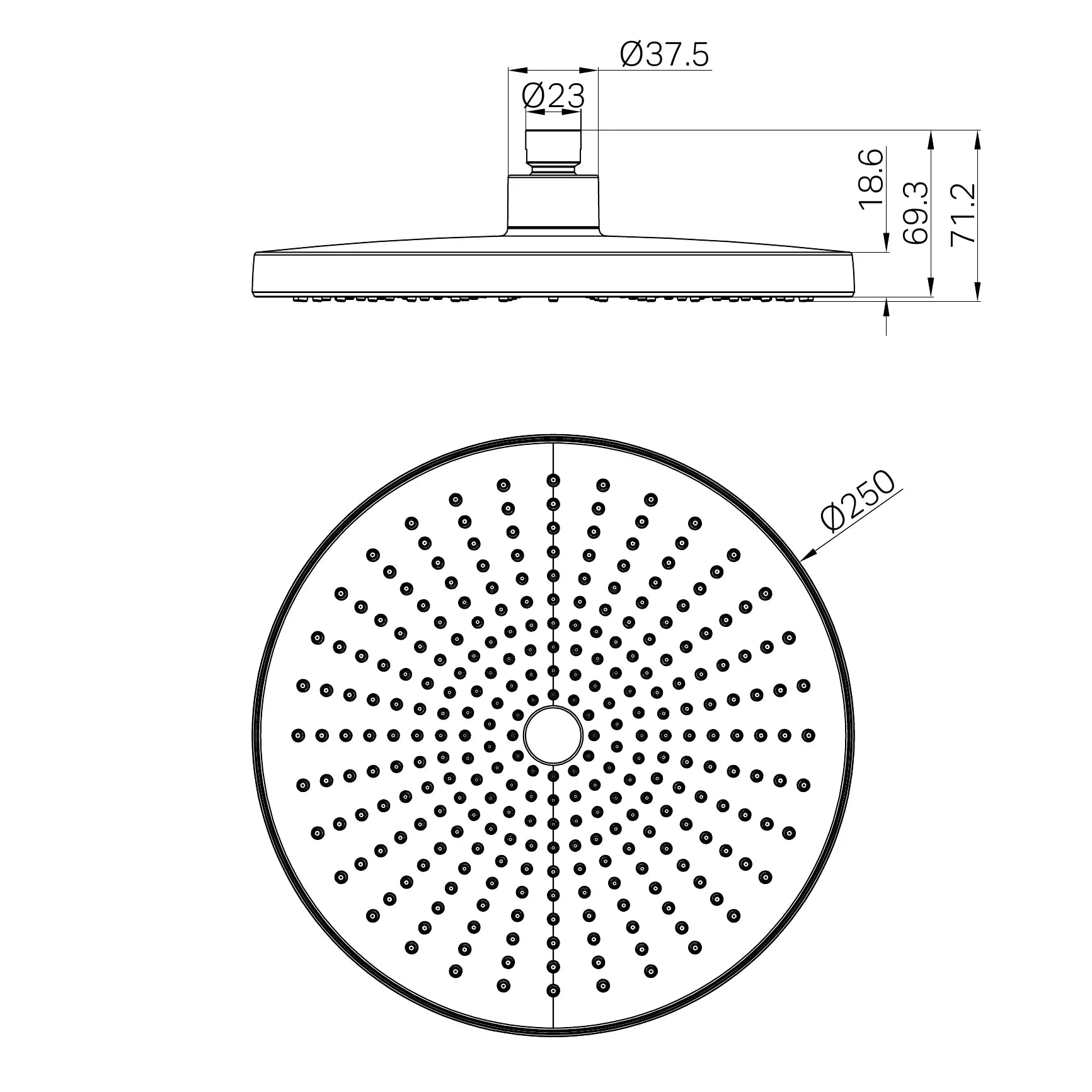 Opal 250mm Shower Head