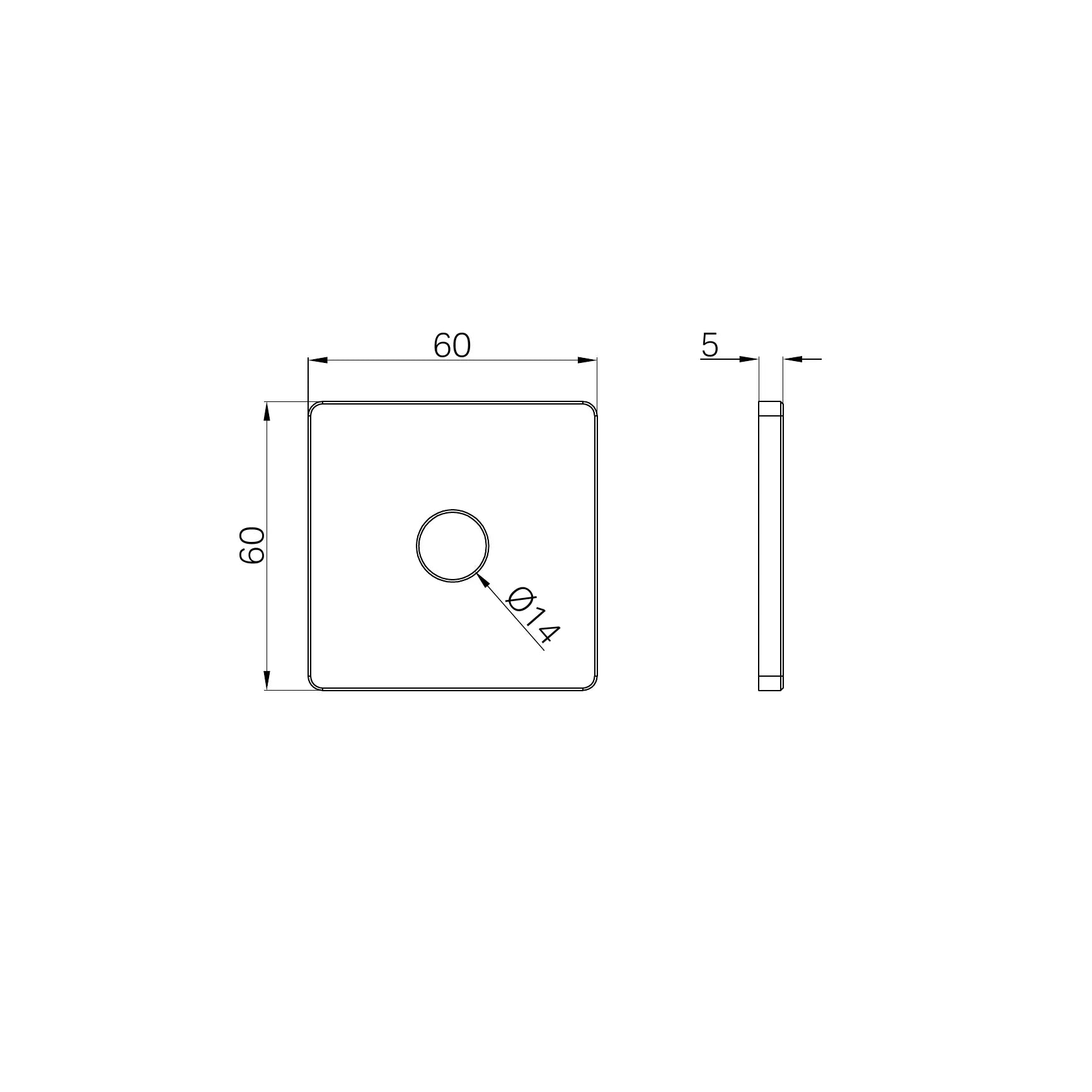 Back Plate For New Celia Wall Basin Mixer Spout Only