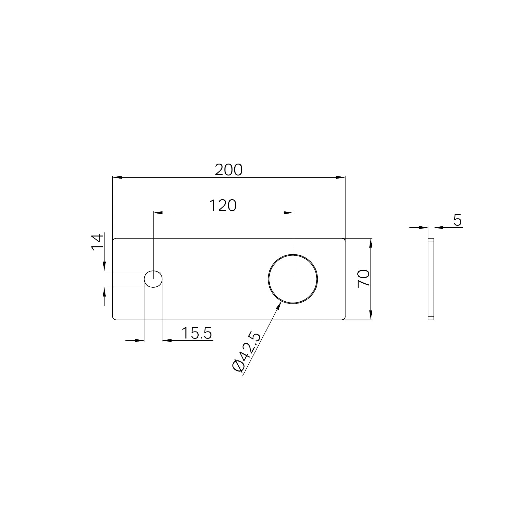 Rectangle Back Plate For Wall Basin Mixer