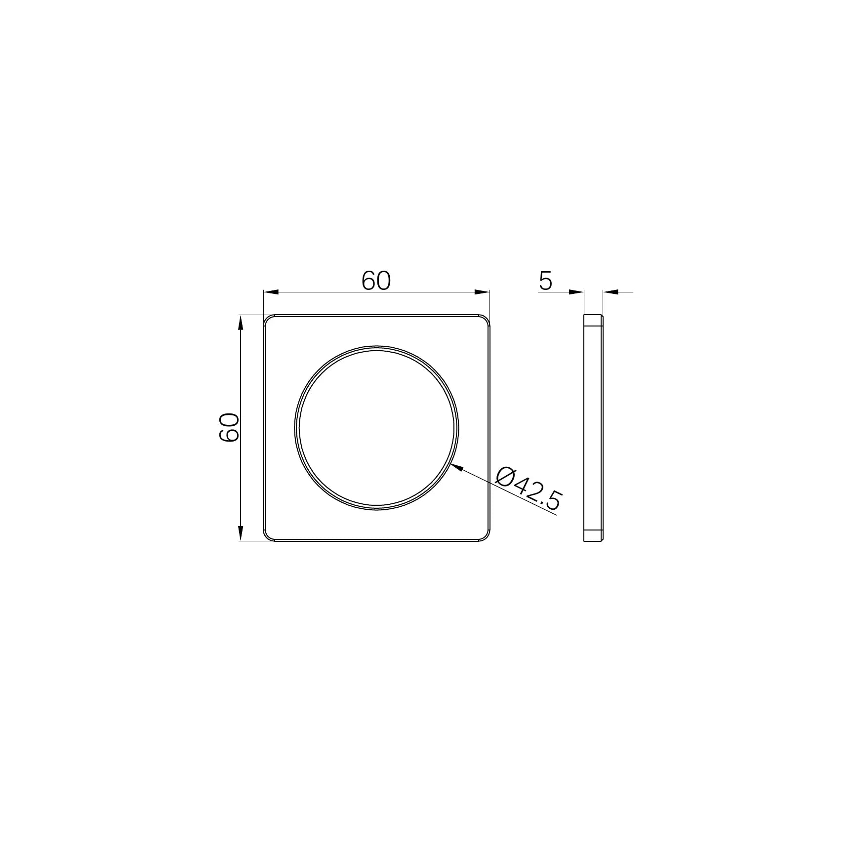 Back Plate For New Celia Wall Basin Mixer Handle