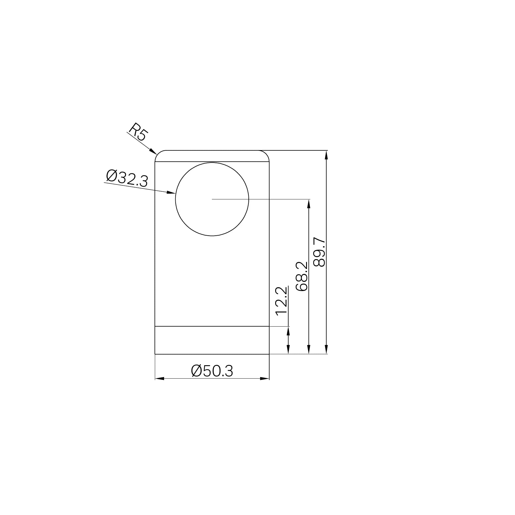 Mecca Care Make Your Own 32mm Grab Rail End Bracket