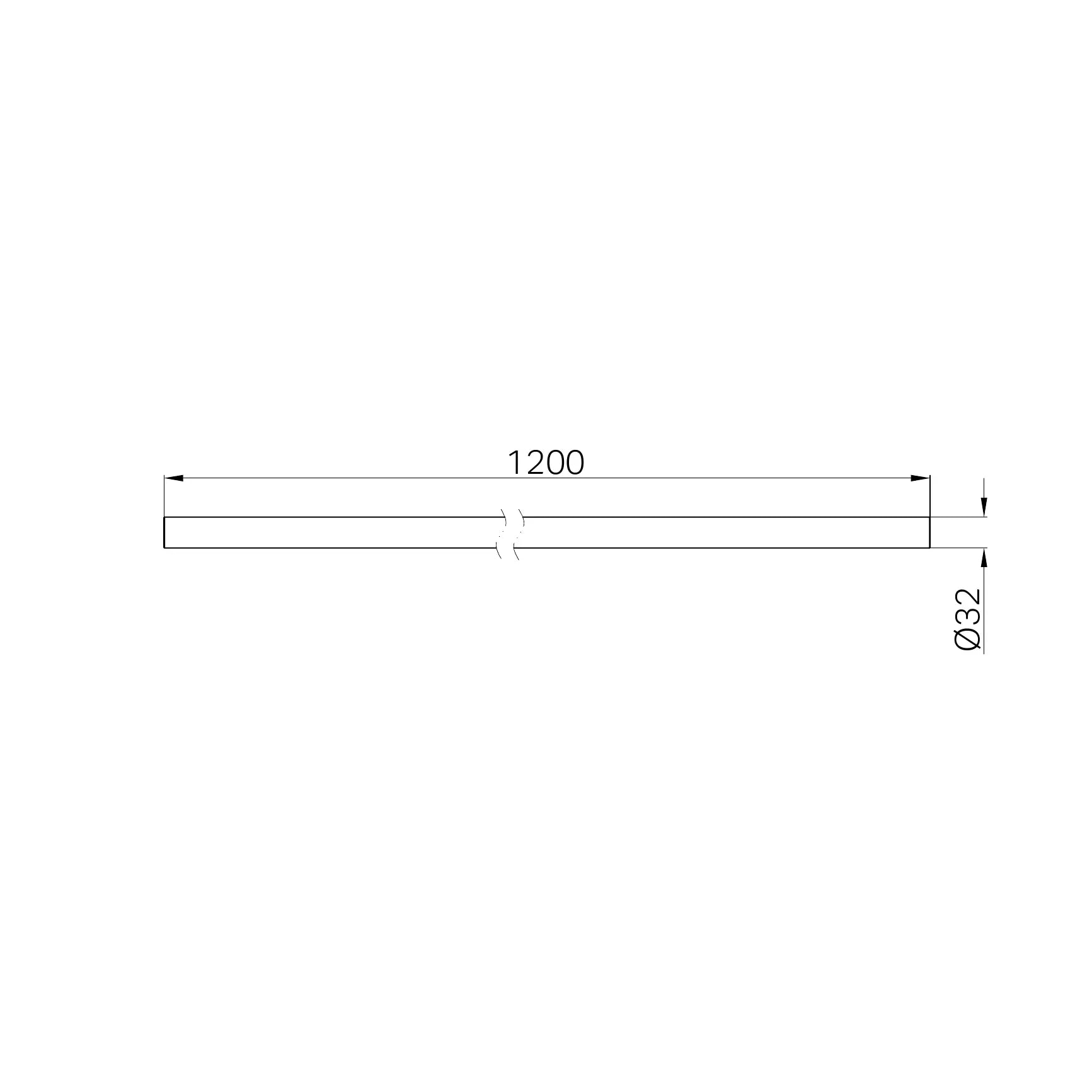 Mecca Care Make Your Own 32mm Diameter Grab or Hand Rail 1200mm Length