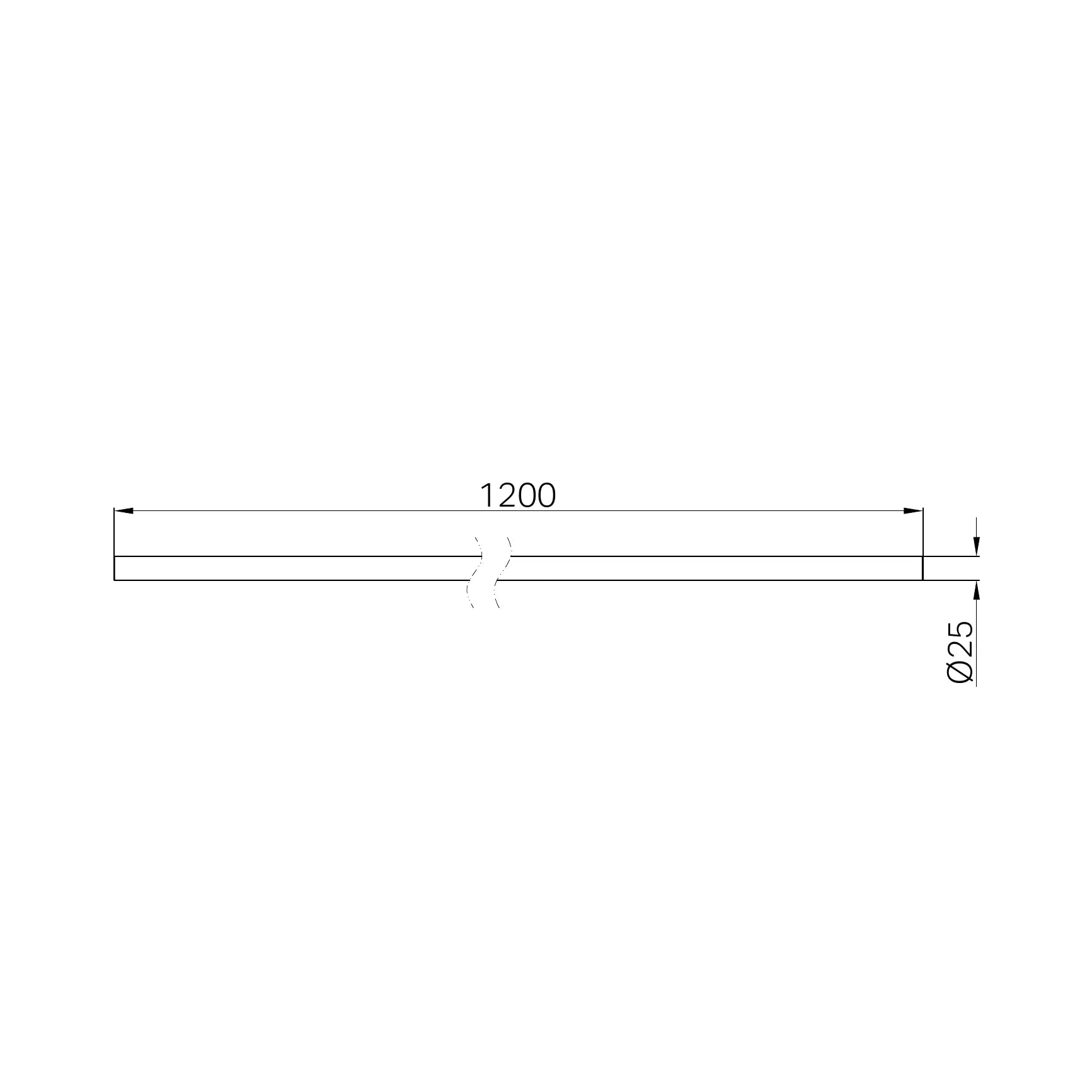 Mecca Care Make Your Own 25mm Diameter Grab Rail 1200mm Length