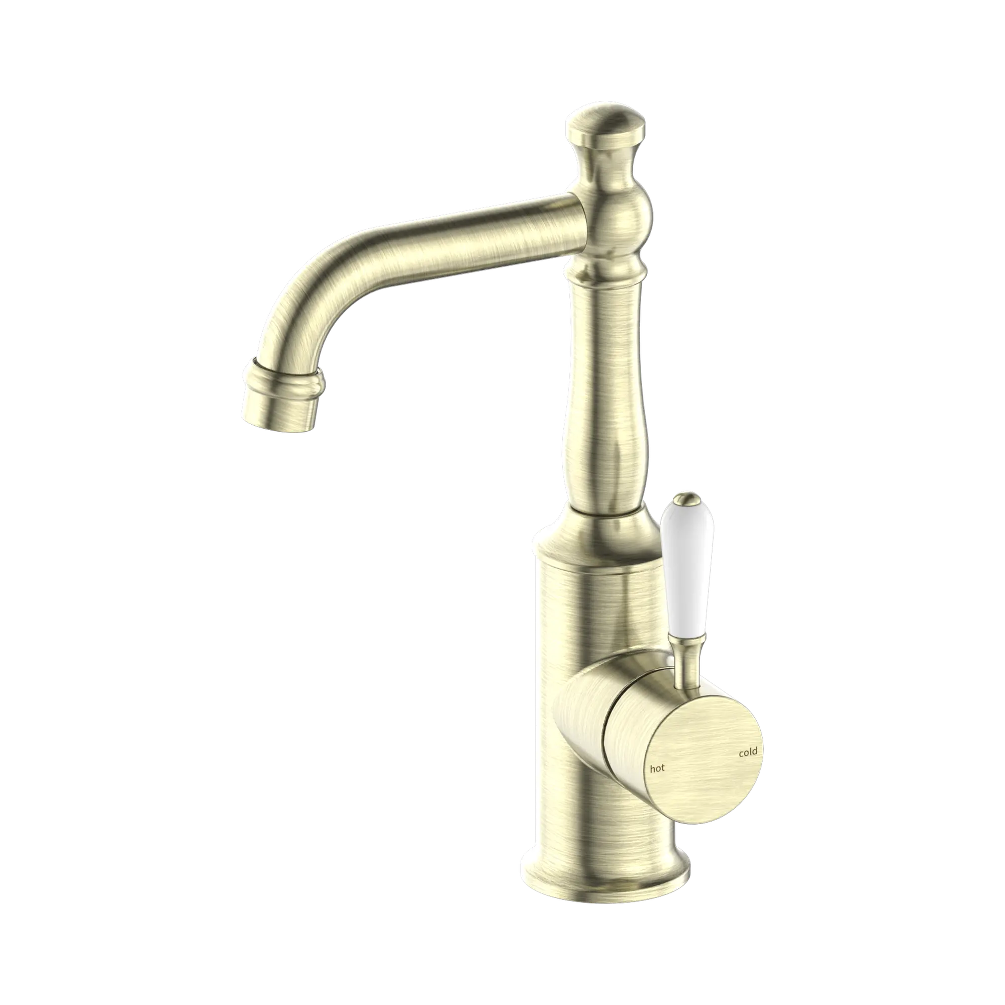 York Basin Mixer With White Porcelain Lever