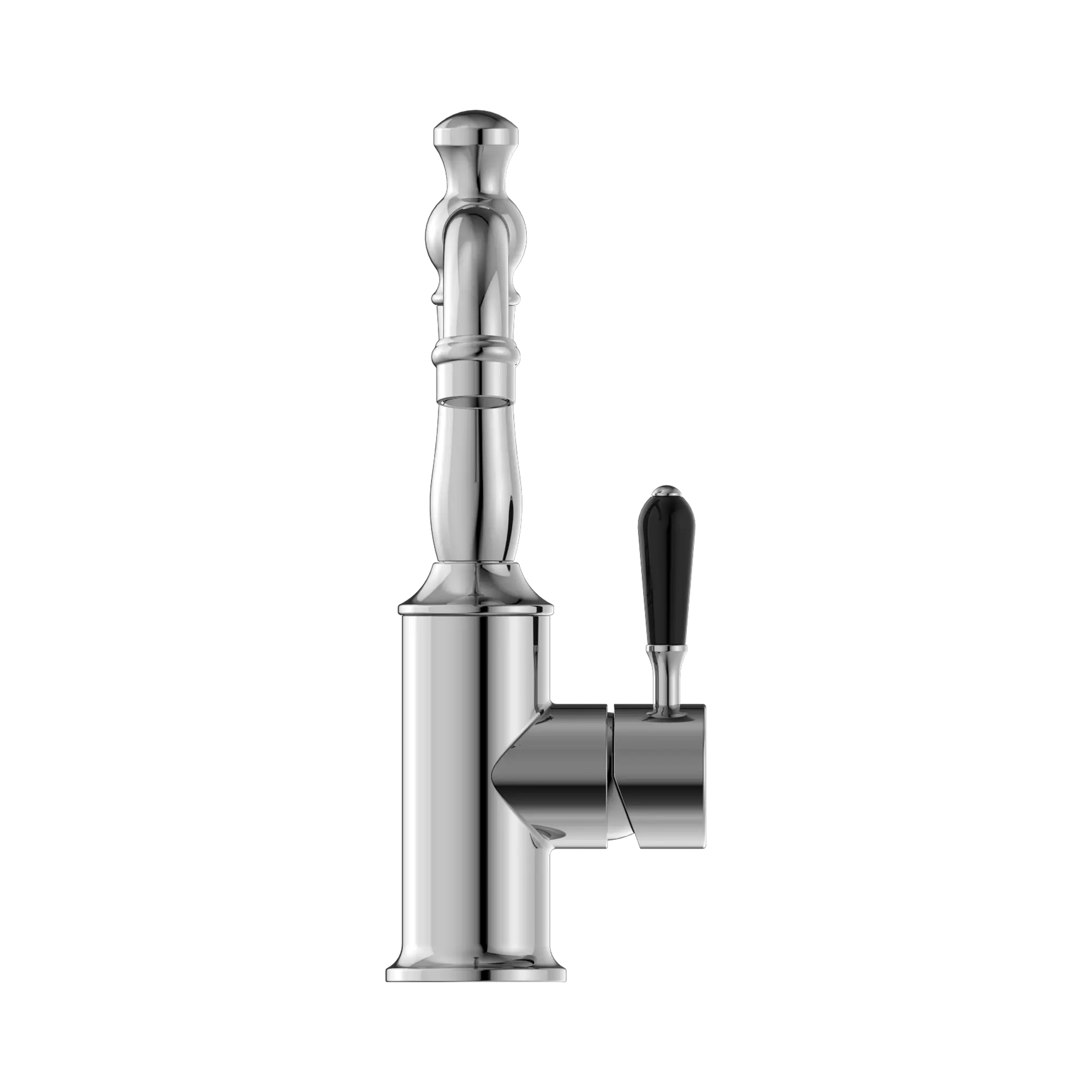 York Basin Mixer With Black Porcelain Lever