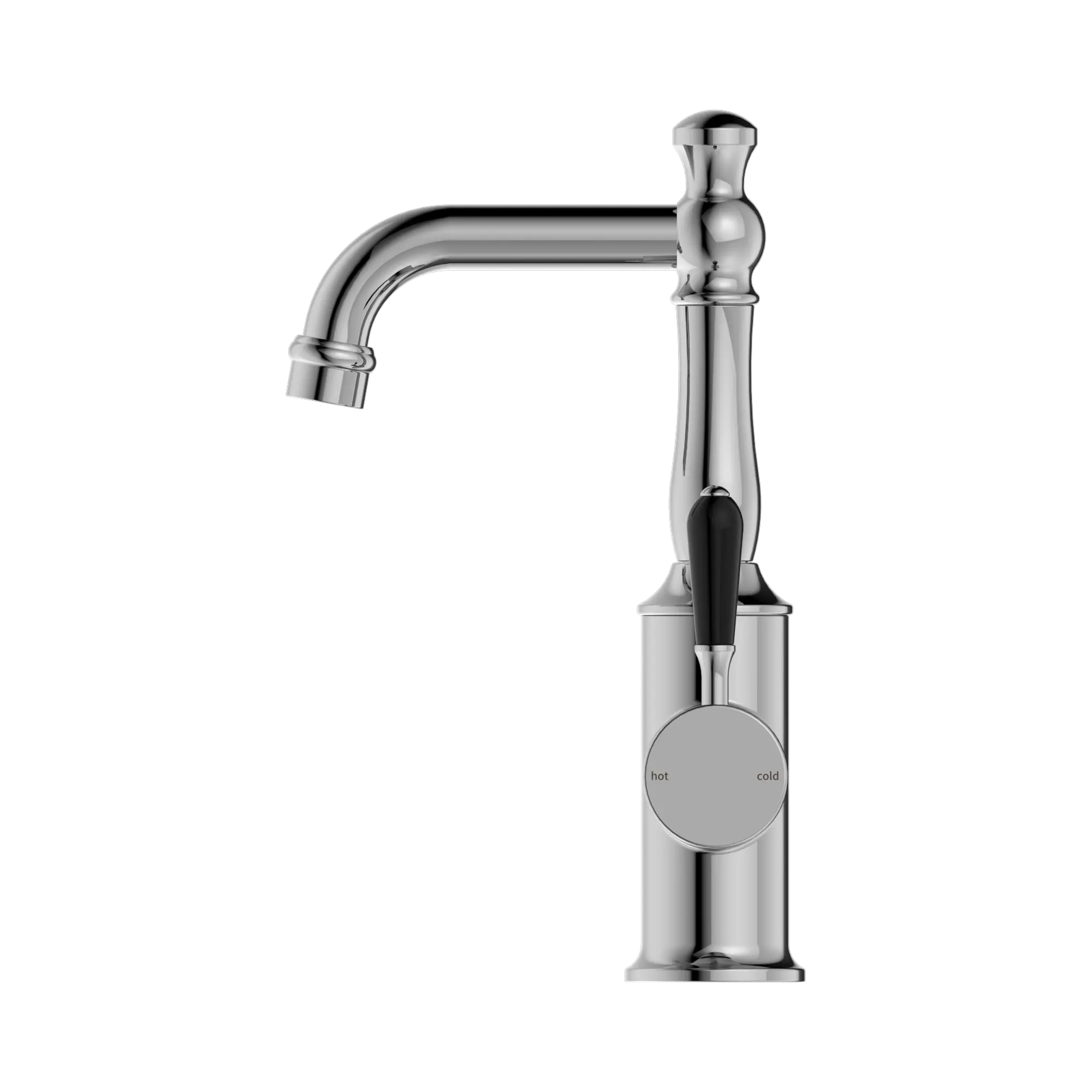York Basin Mixer With Black Porcelain Lever