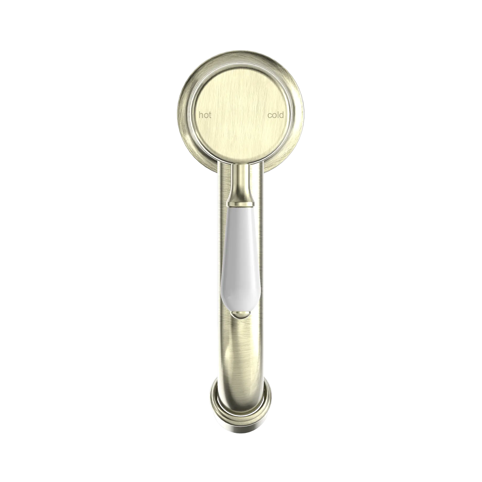 York Straight Basin Mixer With White Porcelain Lever