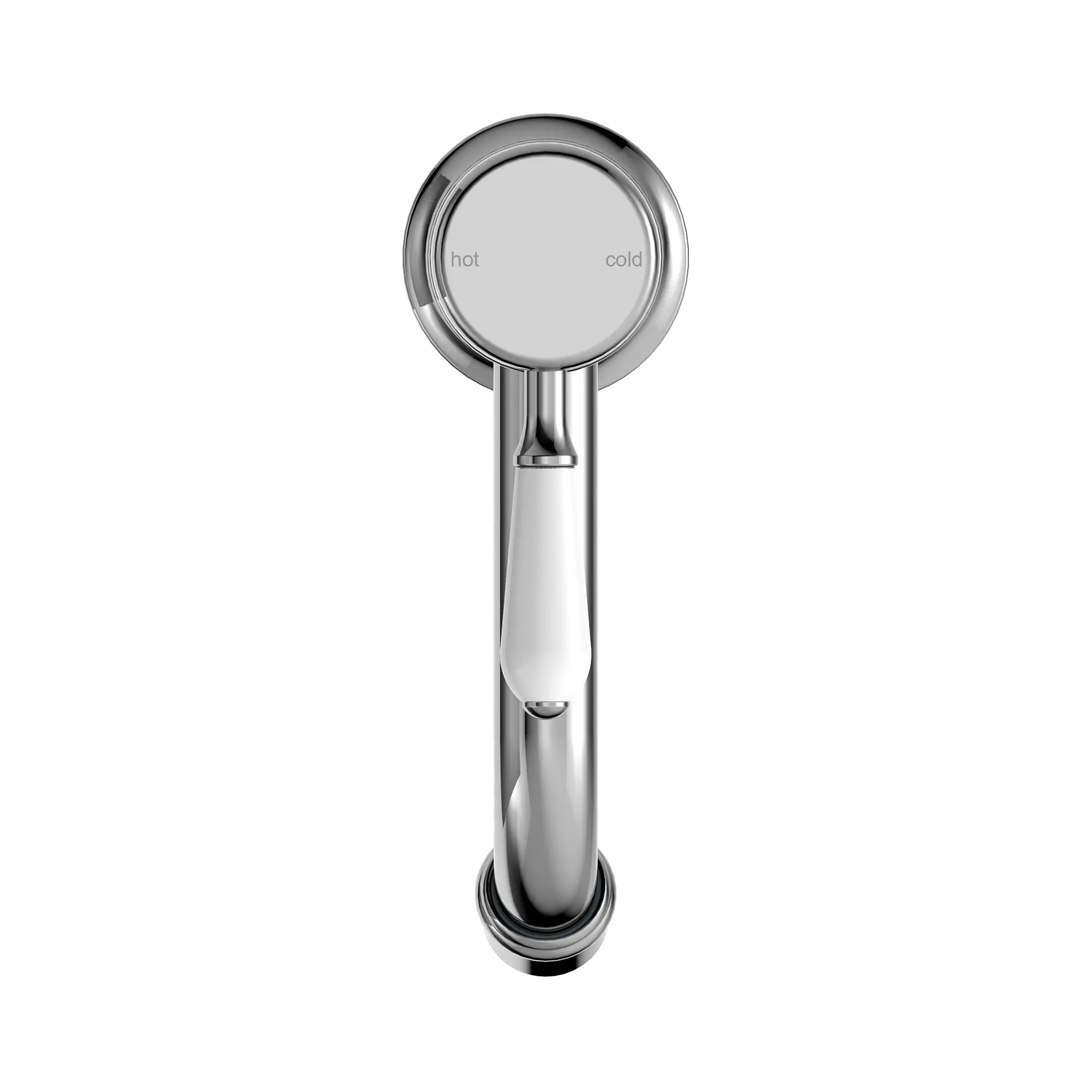 York Straight Basin Mixer With White Porcelain Lever