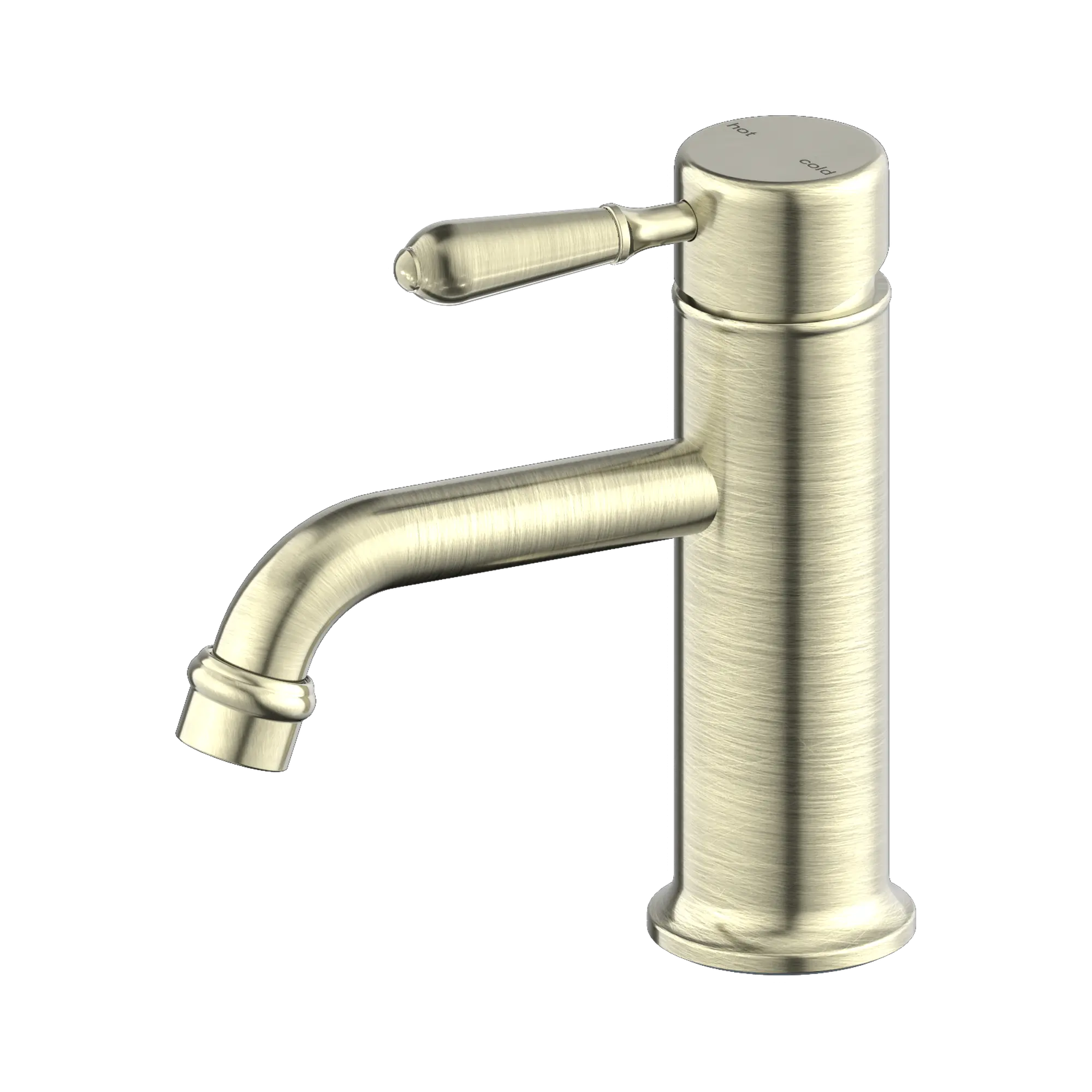 York Straight Basin Mixer With Metal Lever