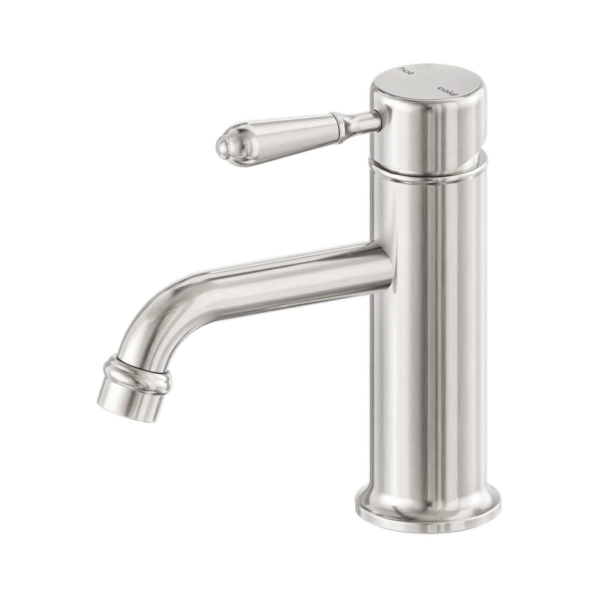 York Straight Basin Mixer With Metal Lever