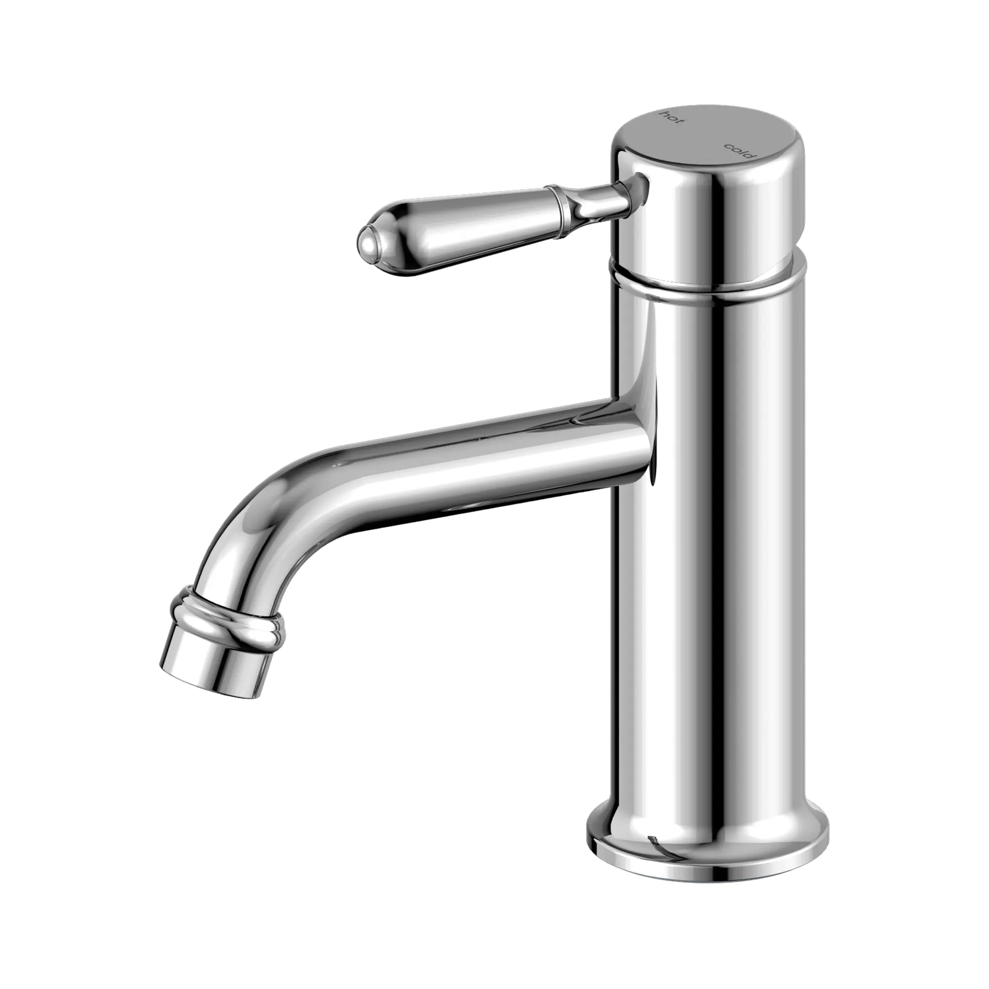 York Straight Basin Mixer With Metal Lever