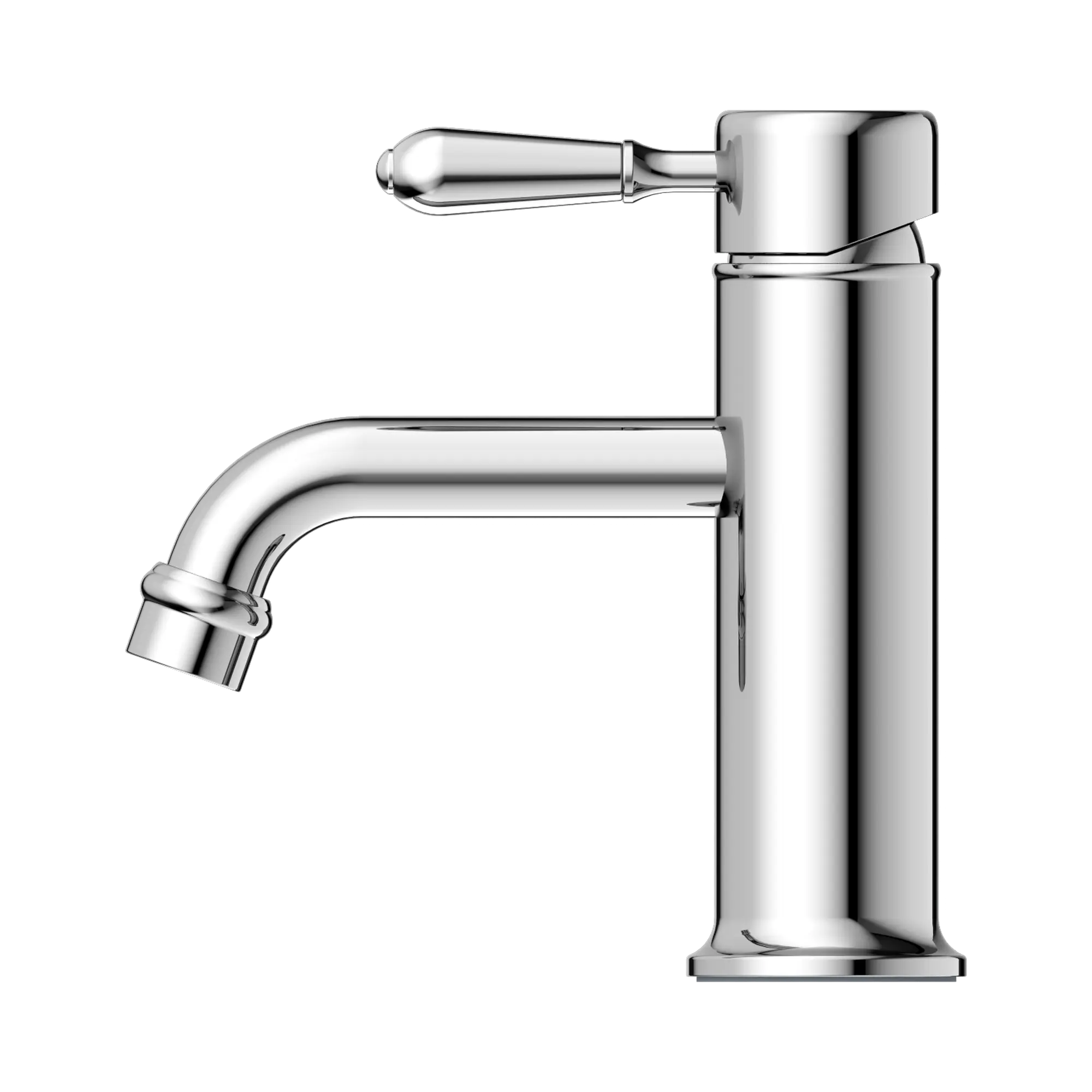 York Straight Basin Mixer With Metal Lever