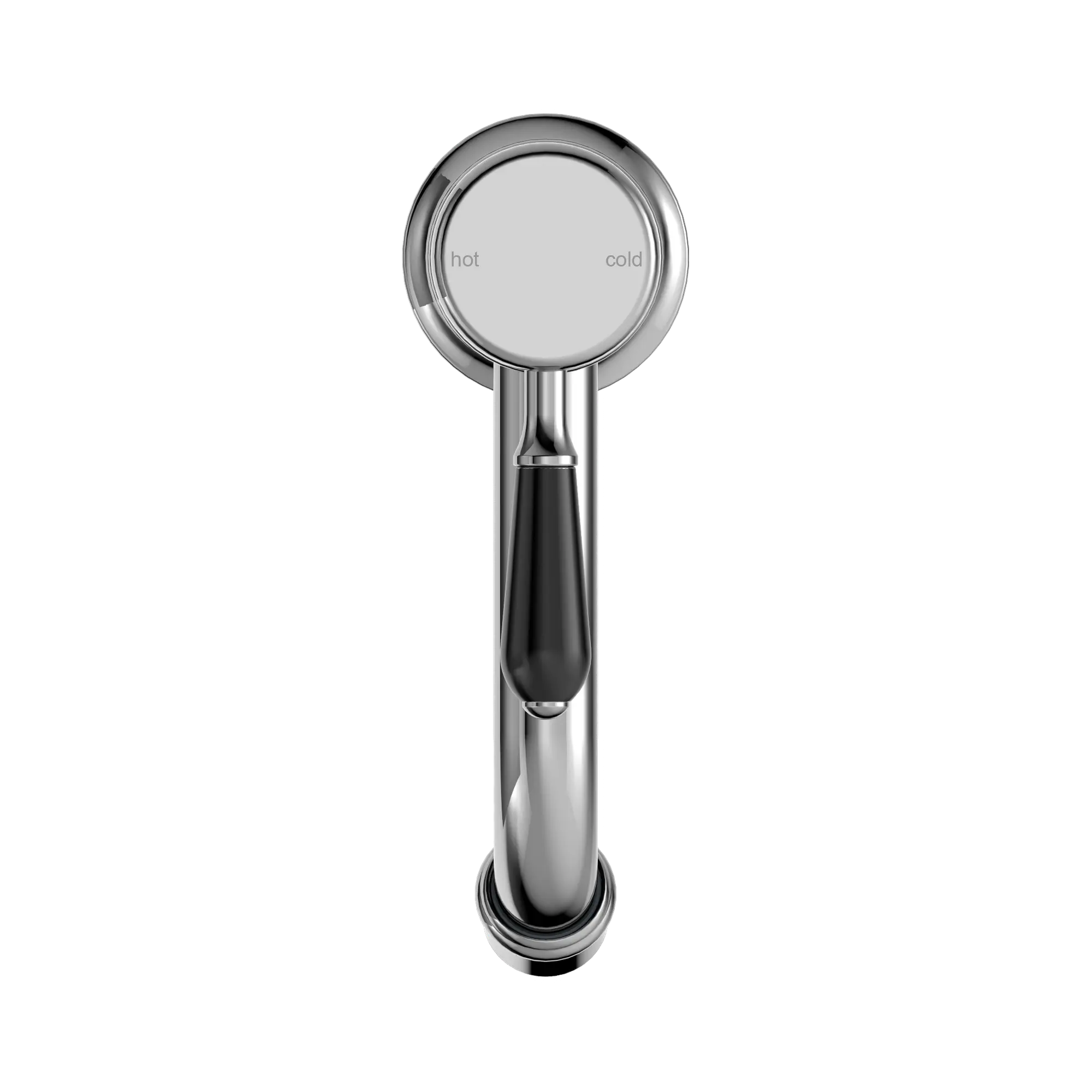 York Straight Basin Mixer With Black Porcelain Lever