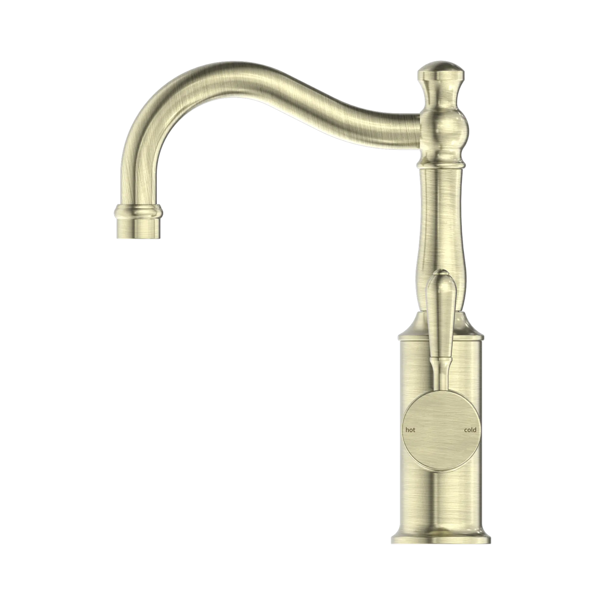 York Basin Mixer Hook Spout With Metal Lever