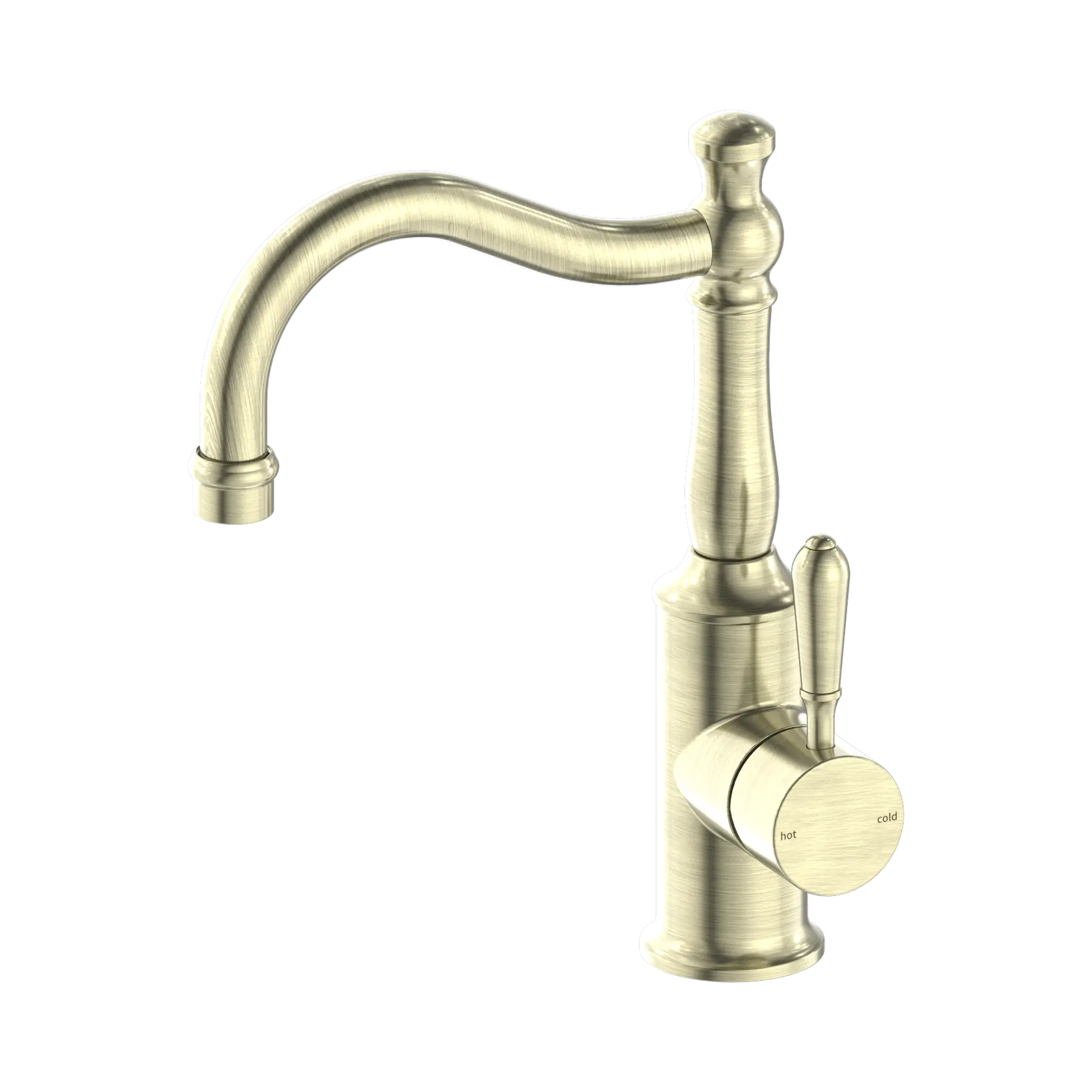 York Basin Mixer Hook Spout With Metal Lever