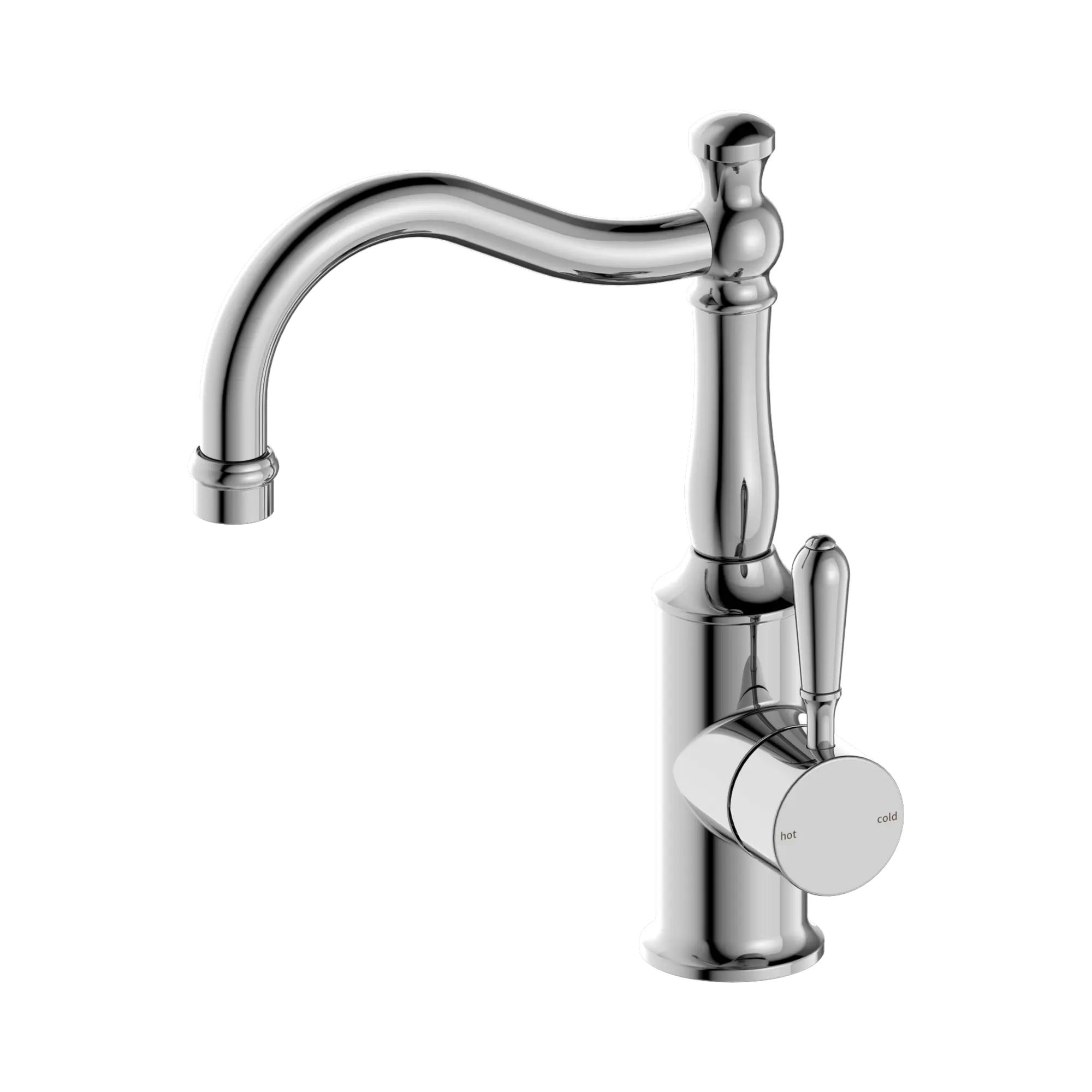 York Basin Mixer Hook Spout With Metal Lever