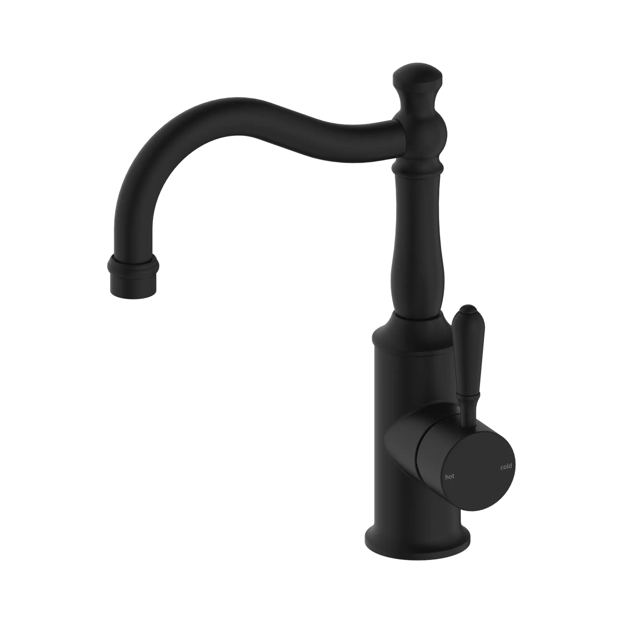 York Basin Mixer Hook Spout With Metal Lever
