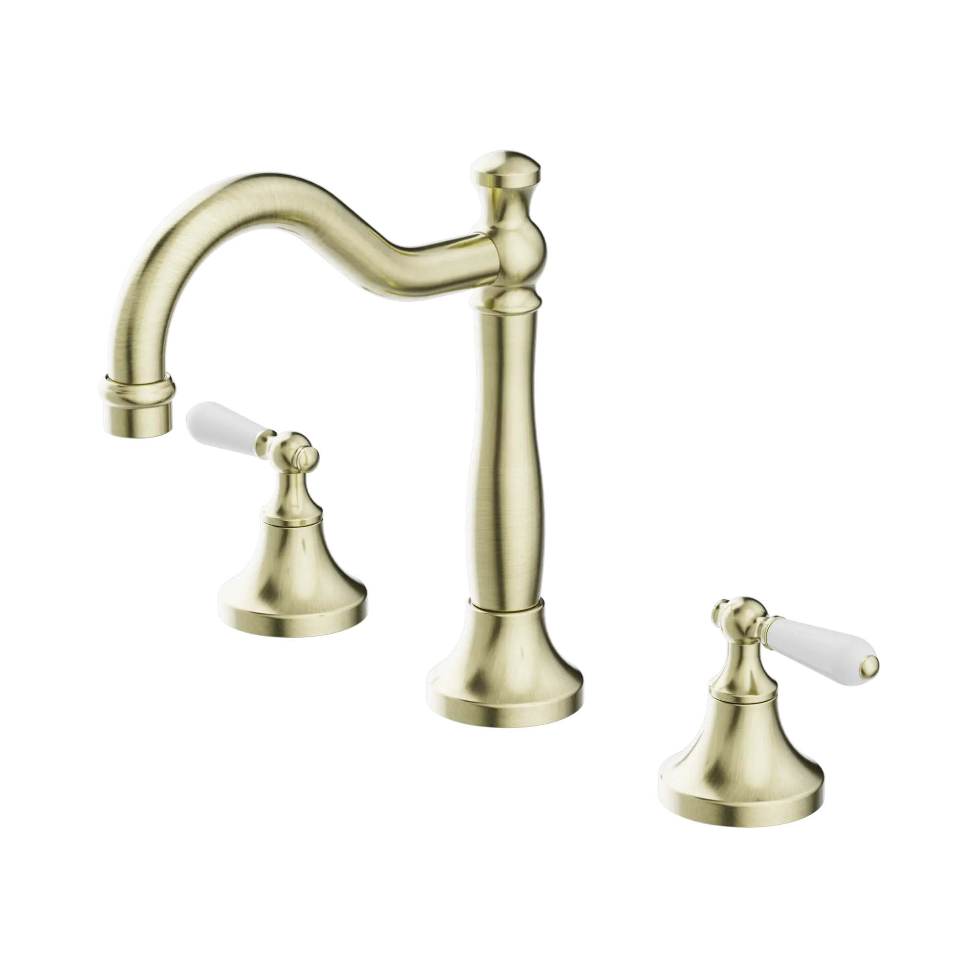 York Basin Set With White Porcelain Lever