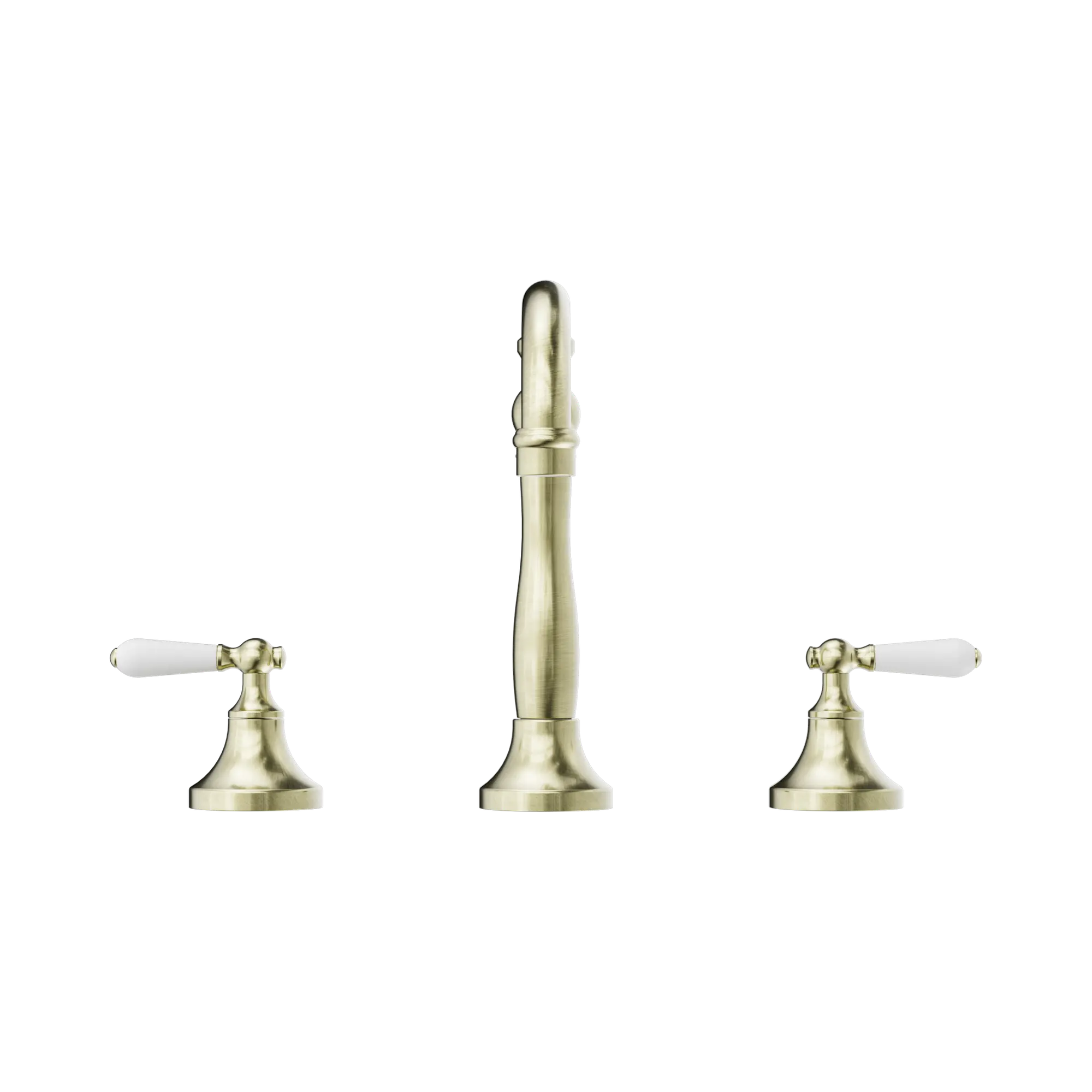 York Basin Set With White Porcelain Lever