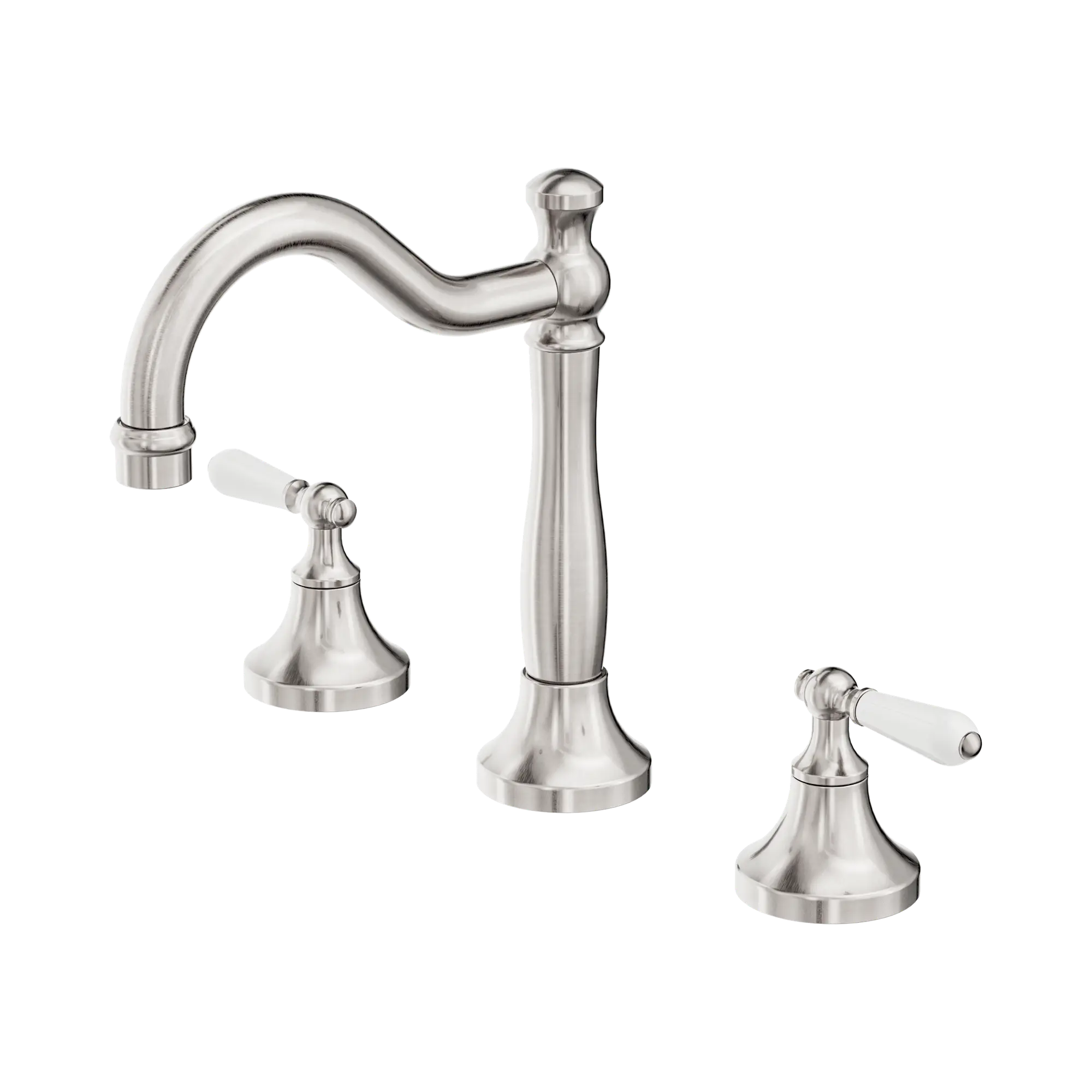York Basin Set With White Porcelain Lever