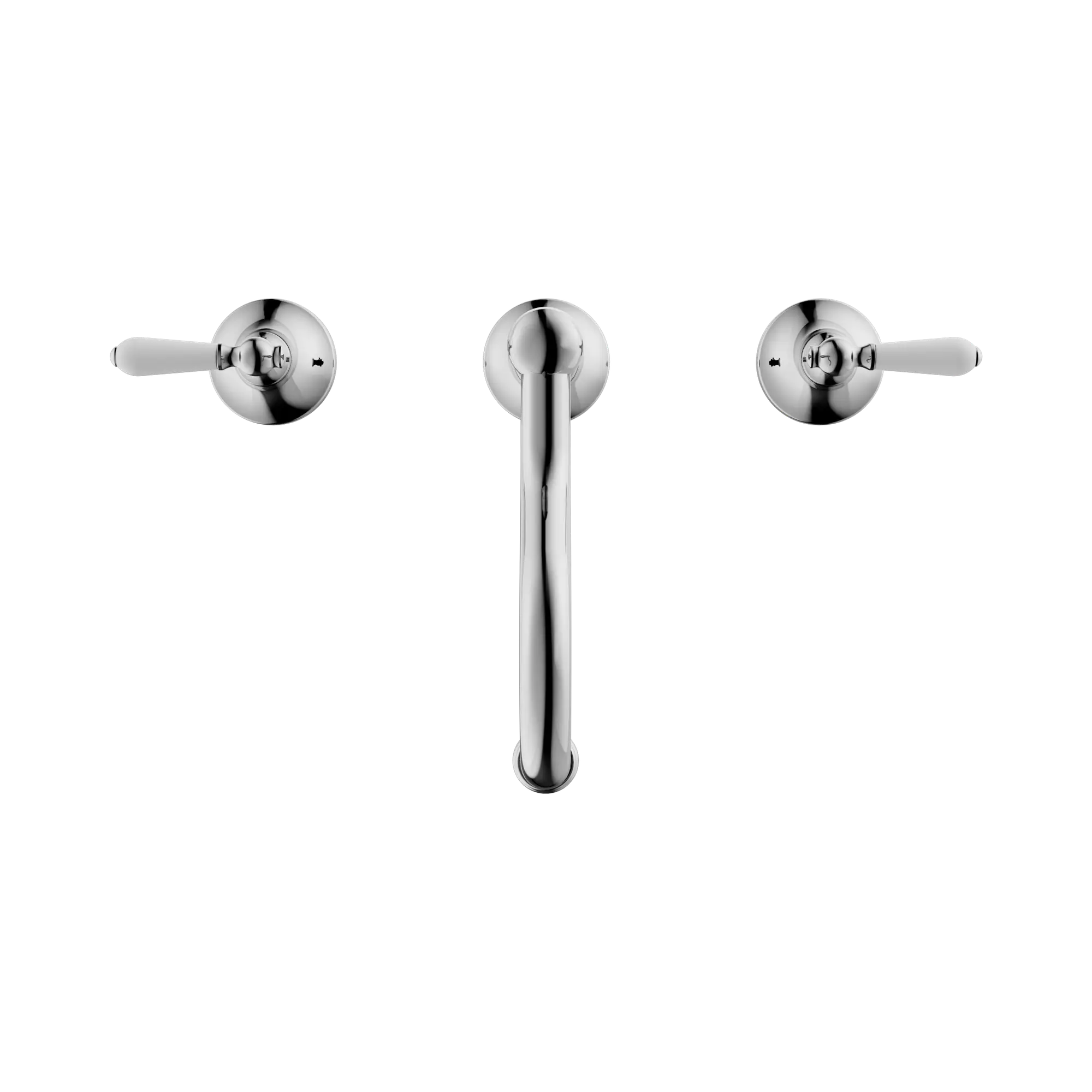 York Basin Set With White Porcelain Lever