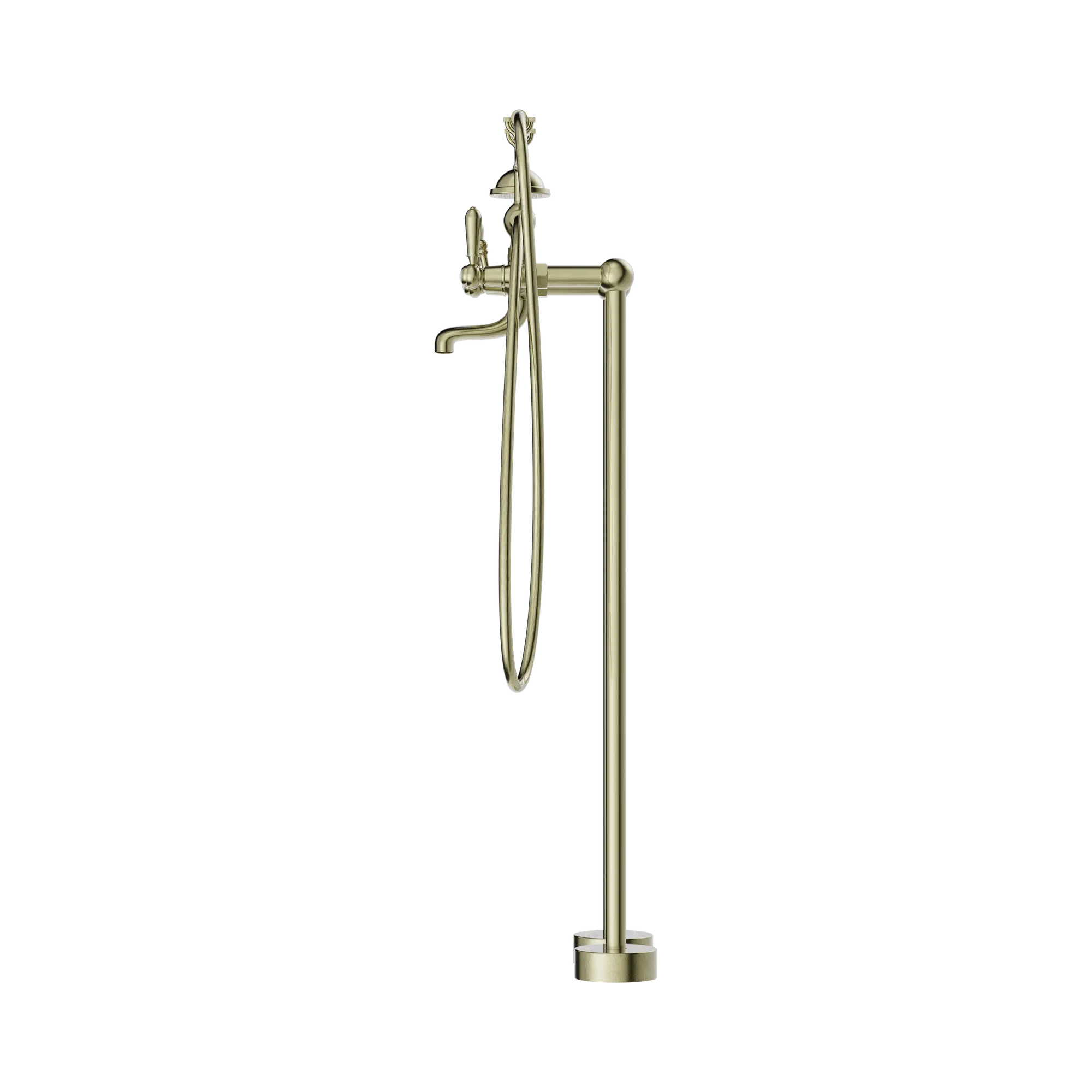 York Freestanding Bath Set With Metal Hand Shower