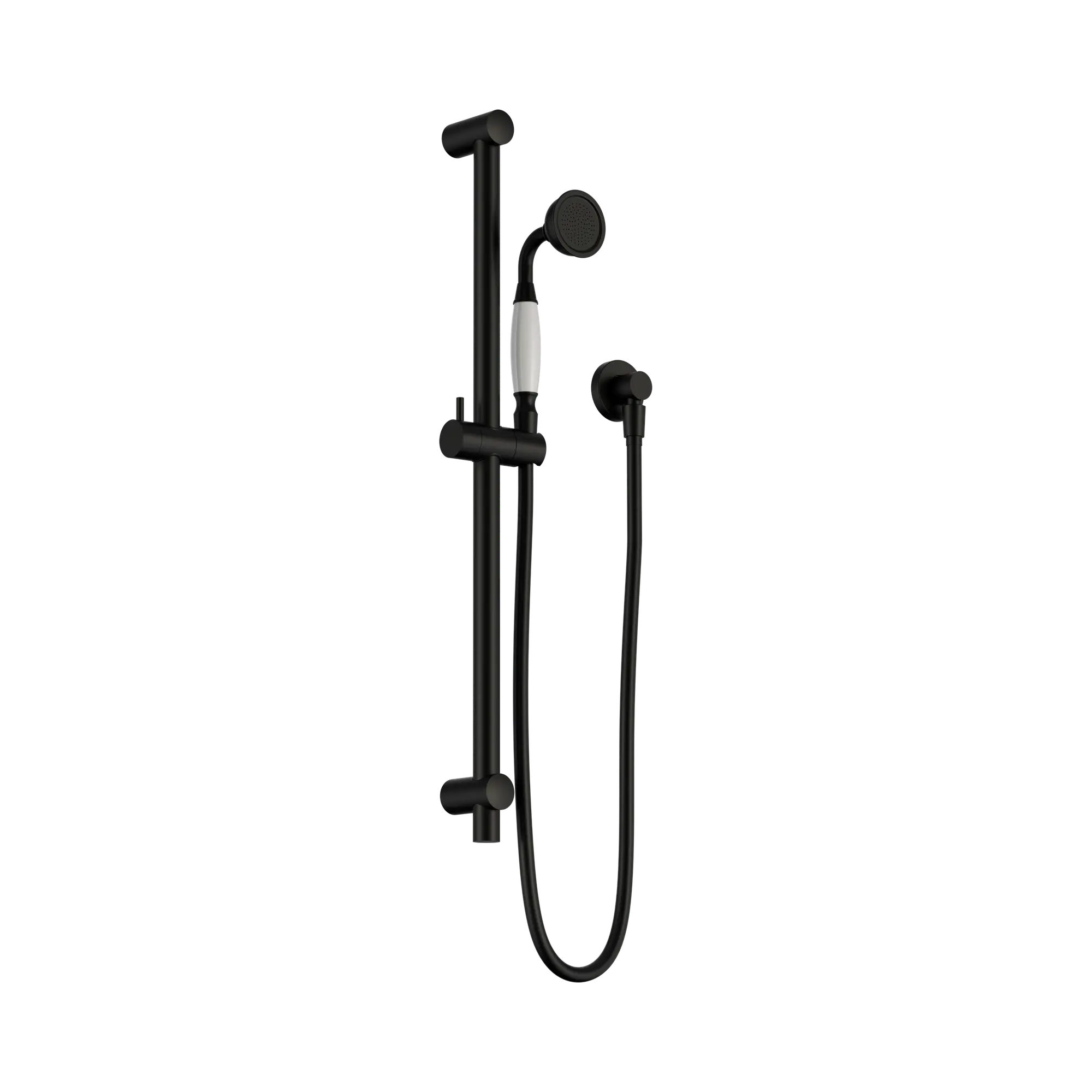 York Shower Rail With White Porcelain Hand Shower