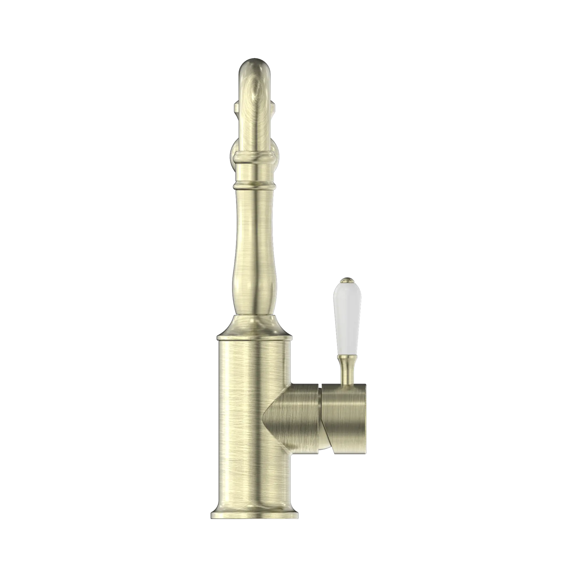 York Kitchen Mixer Hook Spout With White Porcelain Lever