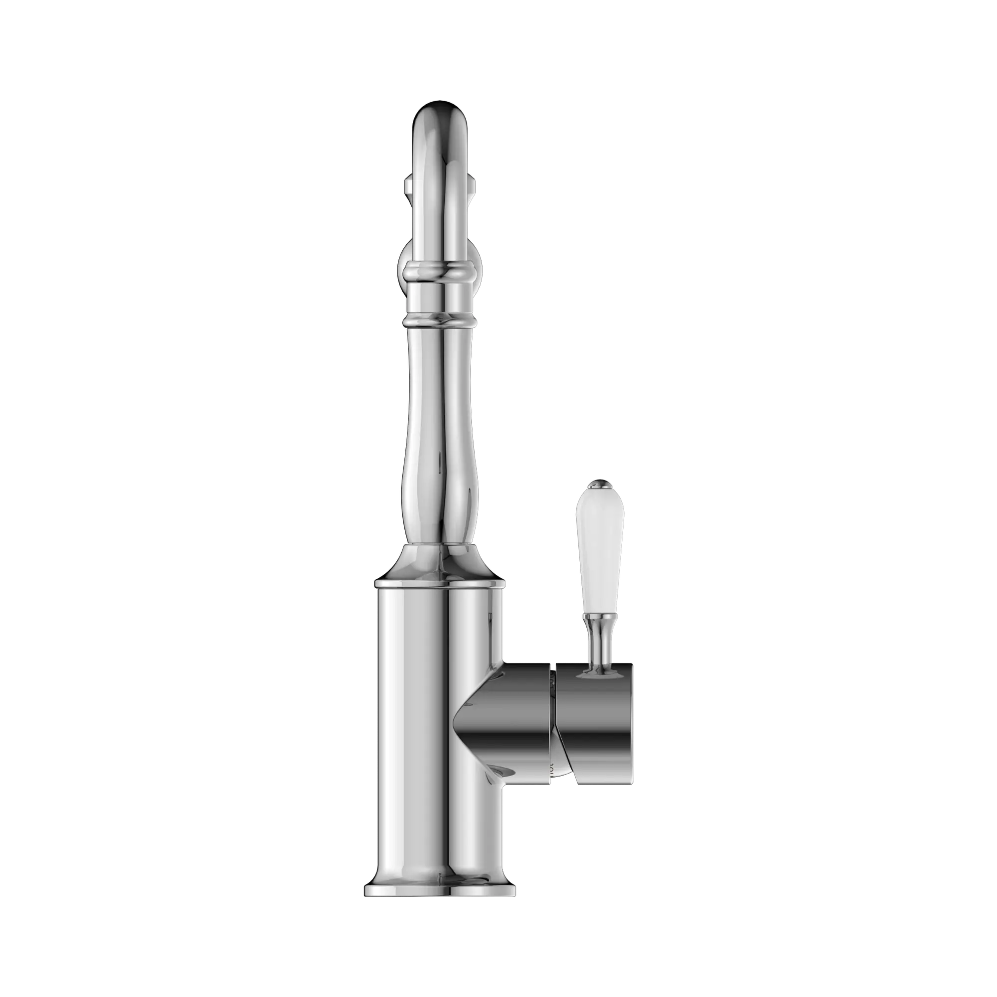York Kitchen Mixer Hook Spout With White Porcelain Lever
