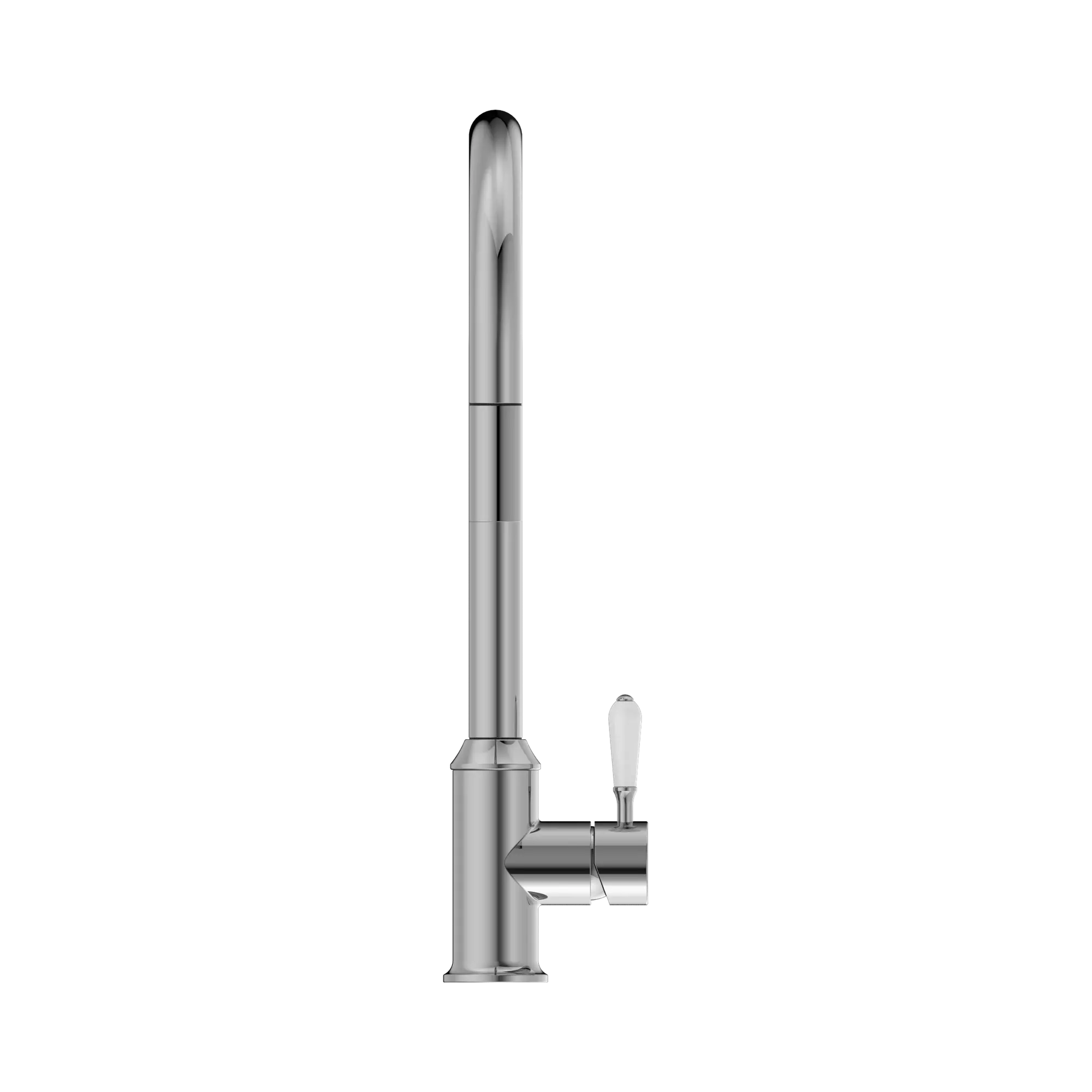 York Pull Out Sink Mixer With Vegie Spray Function With White Porcelain Lever