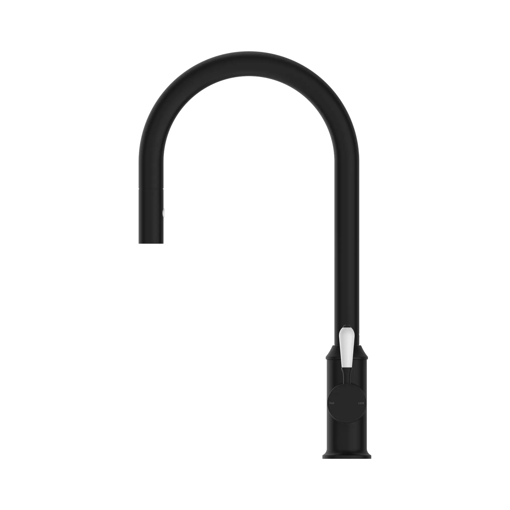 York Pull Out Sink Mixer With Vegie Spray Function With White Porcelain Lever