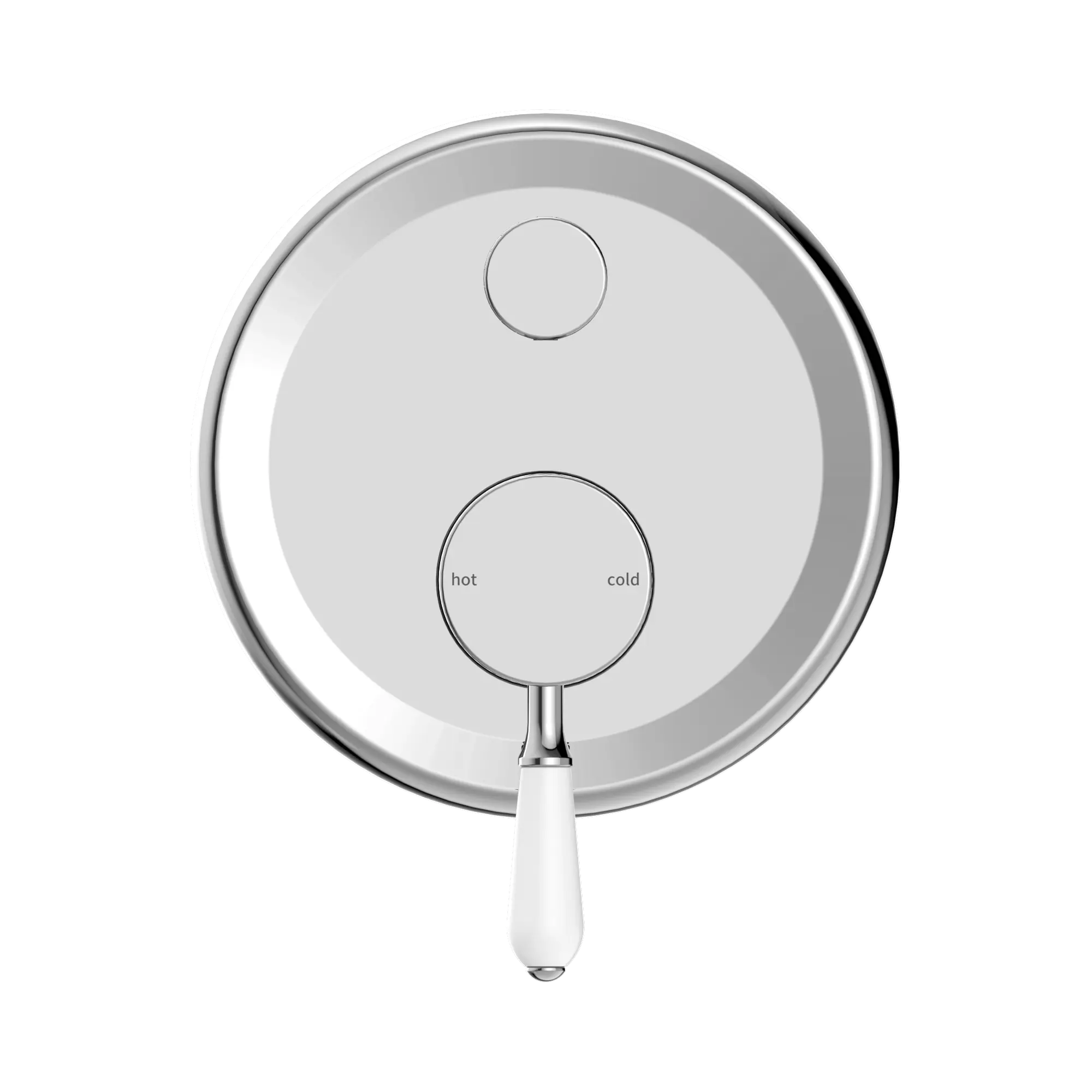 York Shower Mixer With Diverter With White Porcelain Lever