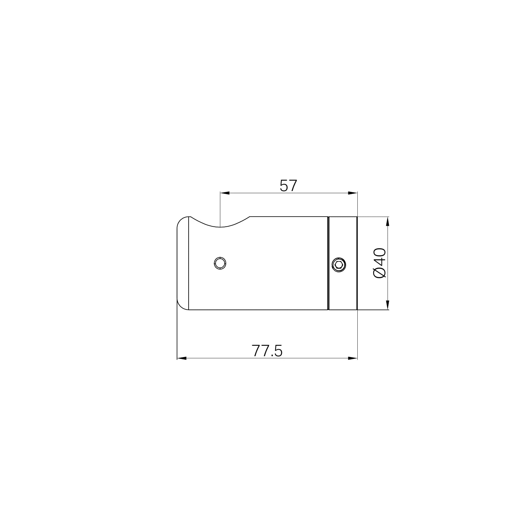 Left Bracket Set For Mecca Care 25mm Toilet Roll Rail