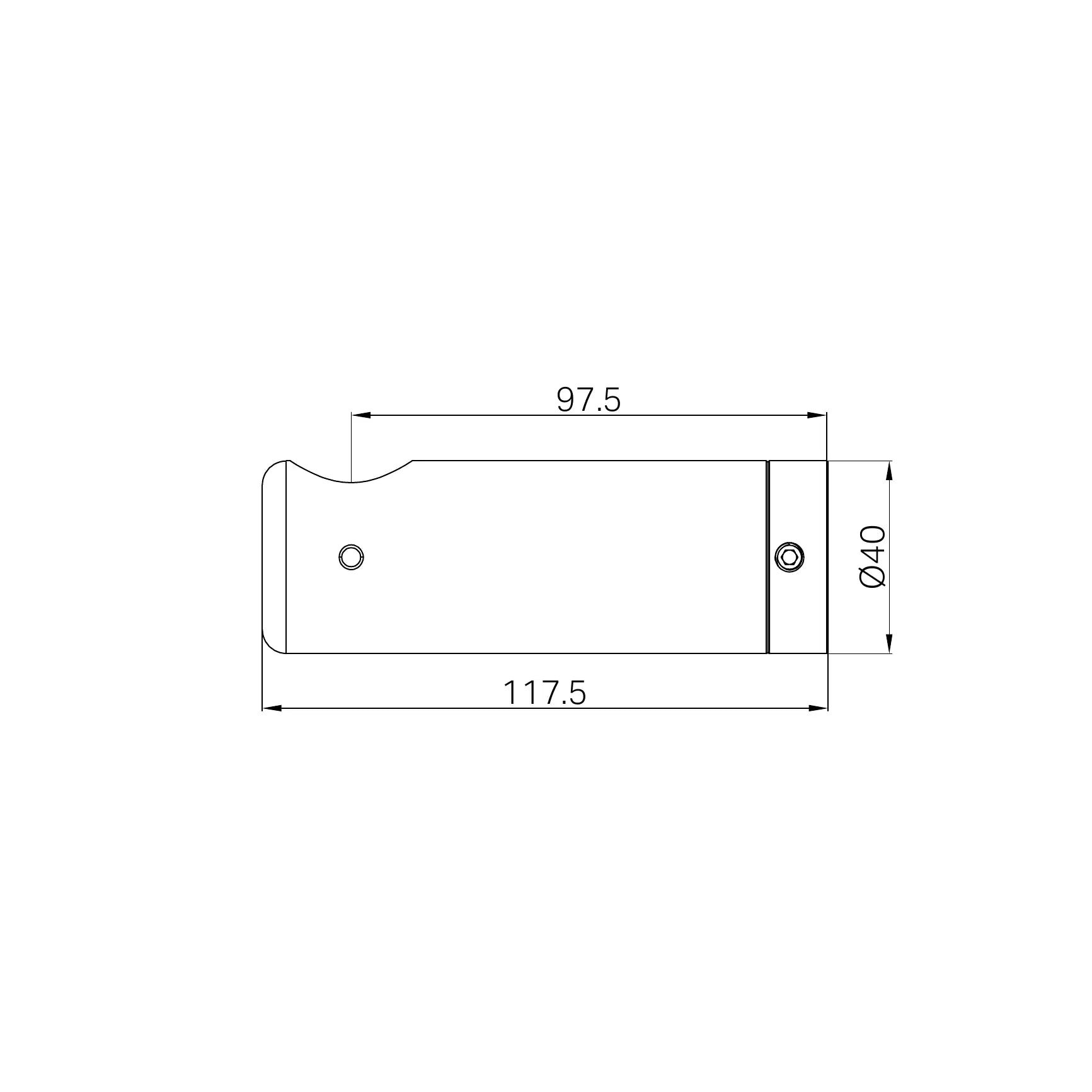 Left Bracket Set For Mecca Care 25mm Grab Rail With Shelf