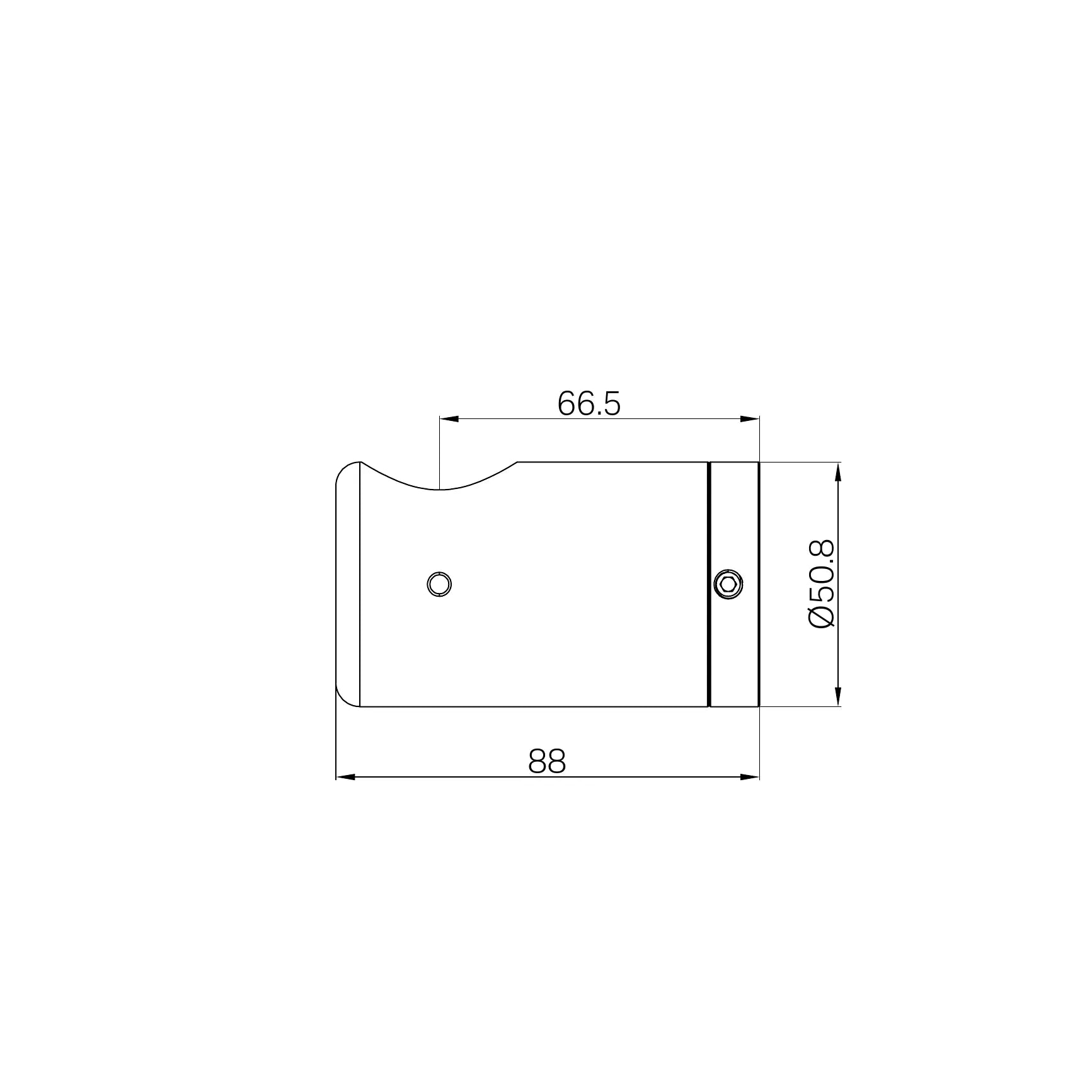 Left Bracket Set For Mecca Care 32mm Grab Rail With Towel Holder